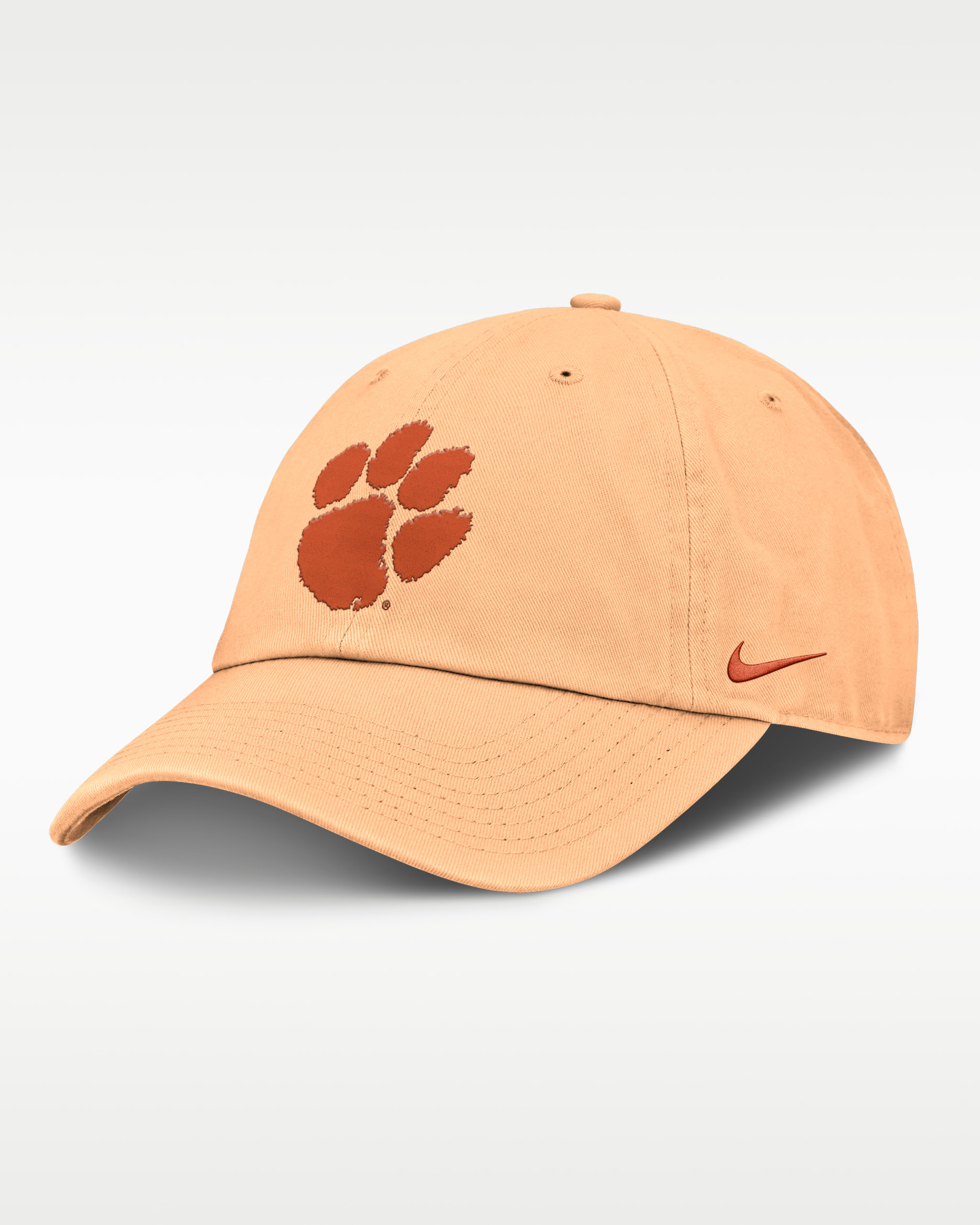 Gorra ajustable universitaria Nike para hombre Clemson Primetime Campus Club Toned - Naranja