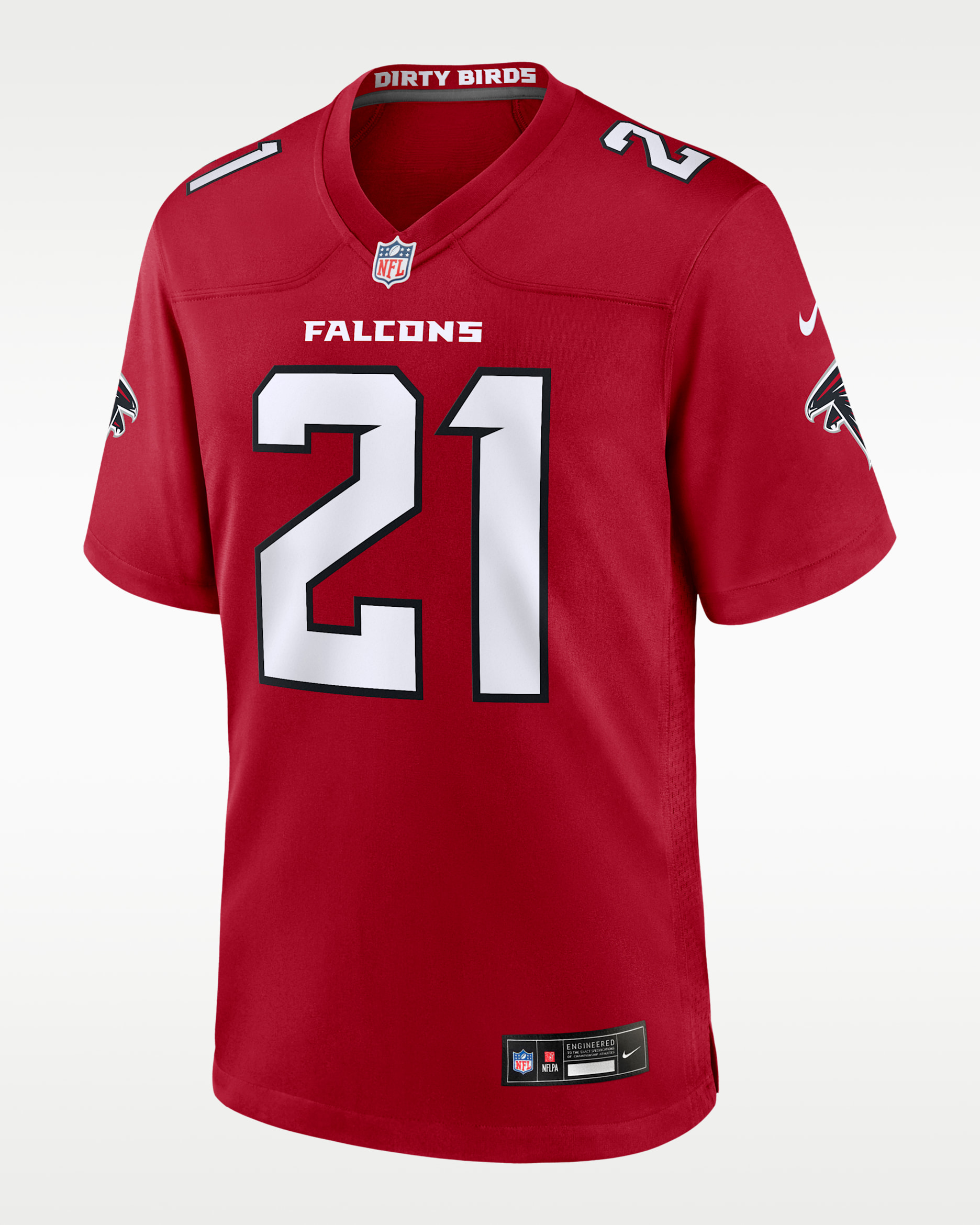 Deion Sanders Atlanta Falcons Retired Men's Nike NFL Game Jersey - Red