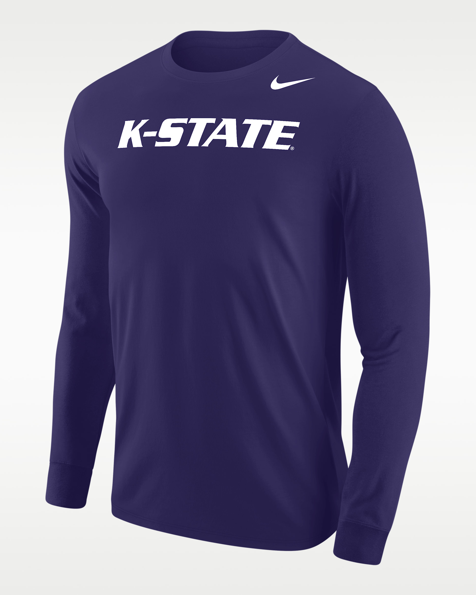Kansas State Wildcats Men's Nike Football Long-Sleeve T-Shirt - New Orchid