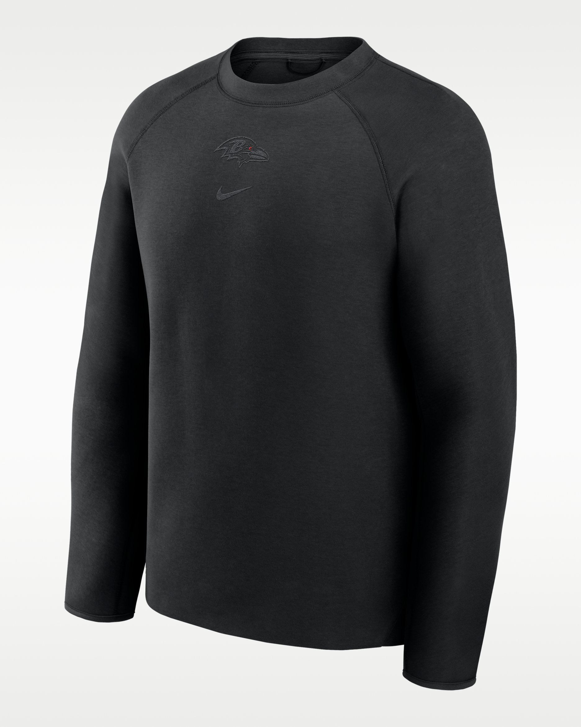 Baltimore Ravens Tech Fleece Men's Nike NFL Pullover Crew - Black