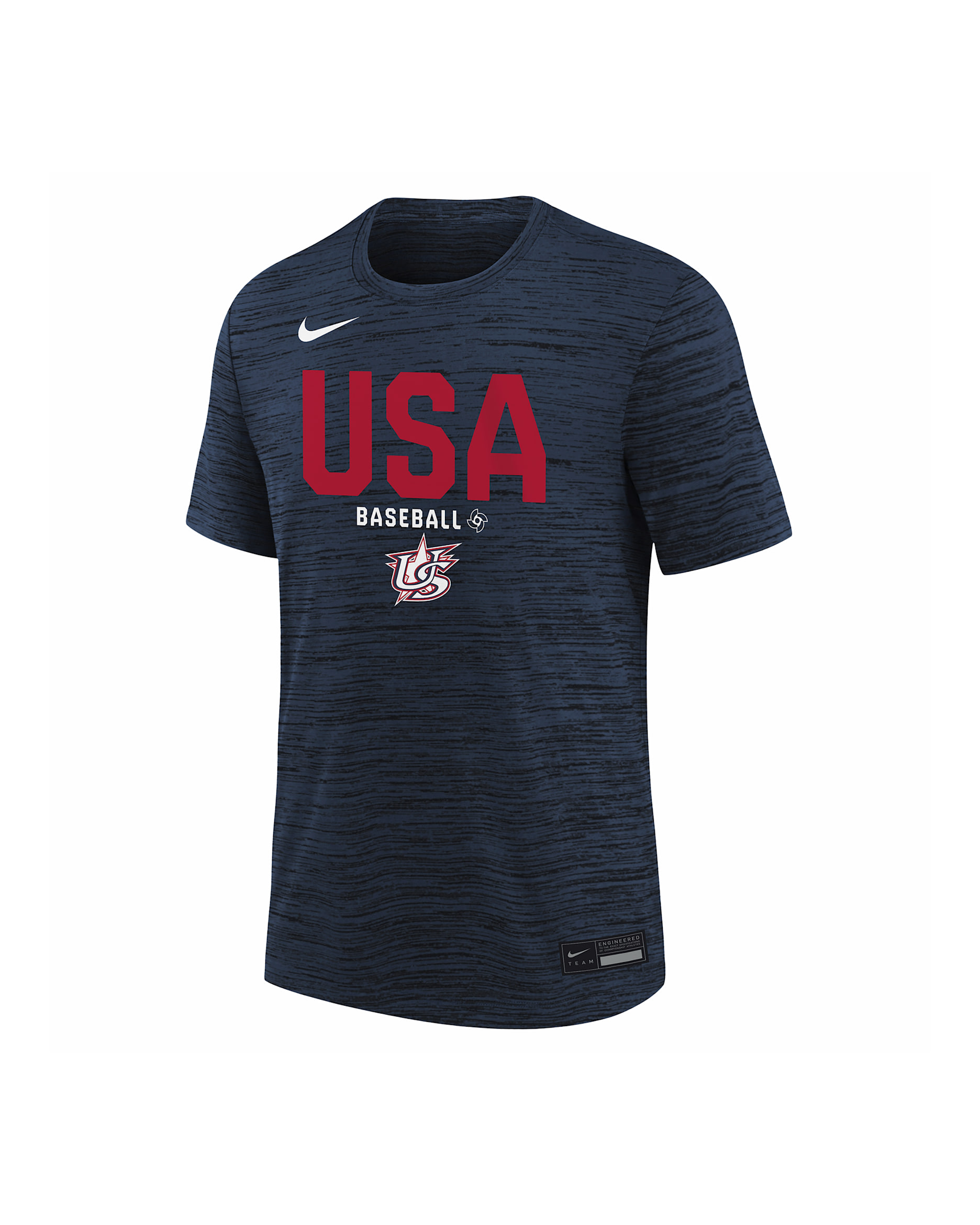 USA Baseball 2026 World Baseball Classic Velocity Youth Nike Dri-FIT T-Shirt - Navy