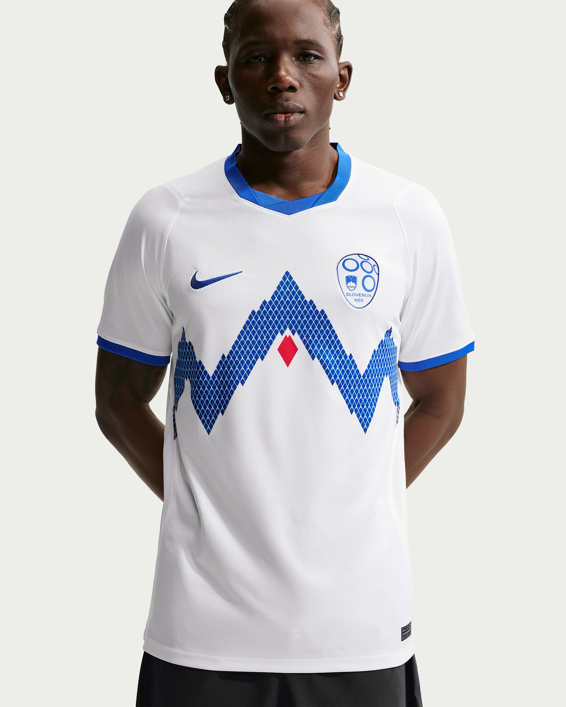 Slovenia 2026 Stadium Home Men's Nike Dri-FIT Football Replica Shirt - White/Hyper Royal/Hyper Royal