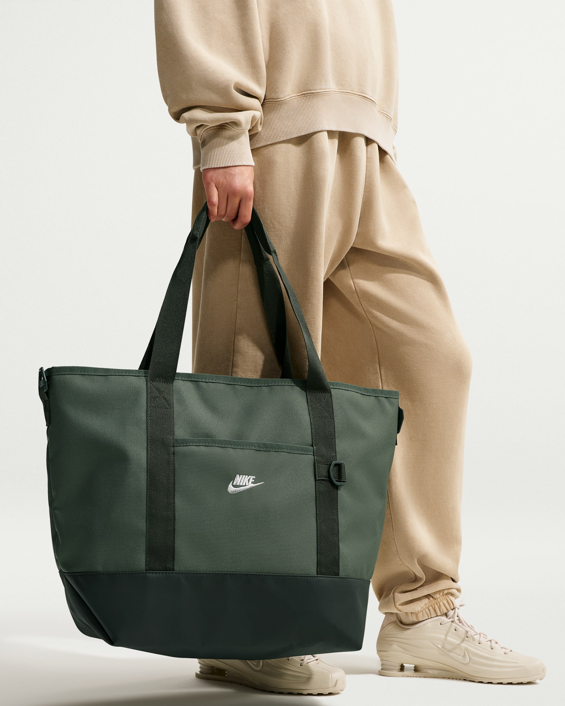 Nike Heritage Tote Bag (36L) - Camo Green/Black Spruce/Metallic Silver
