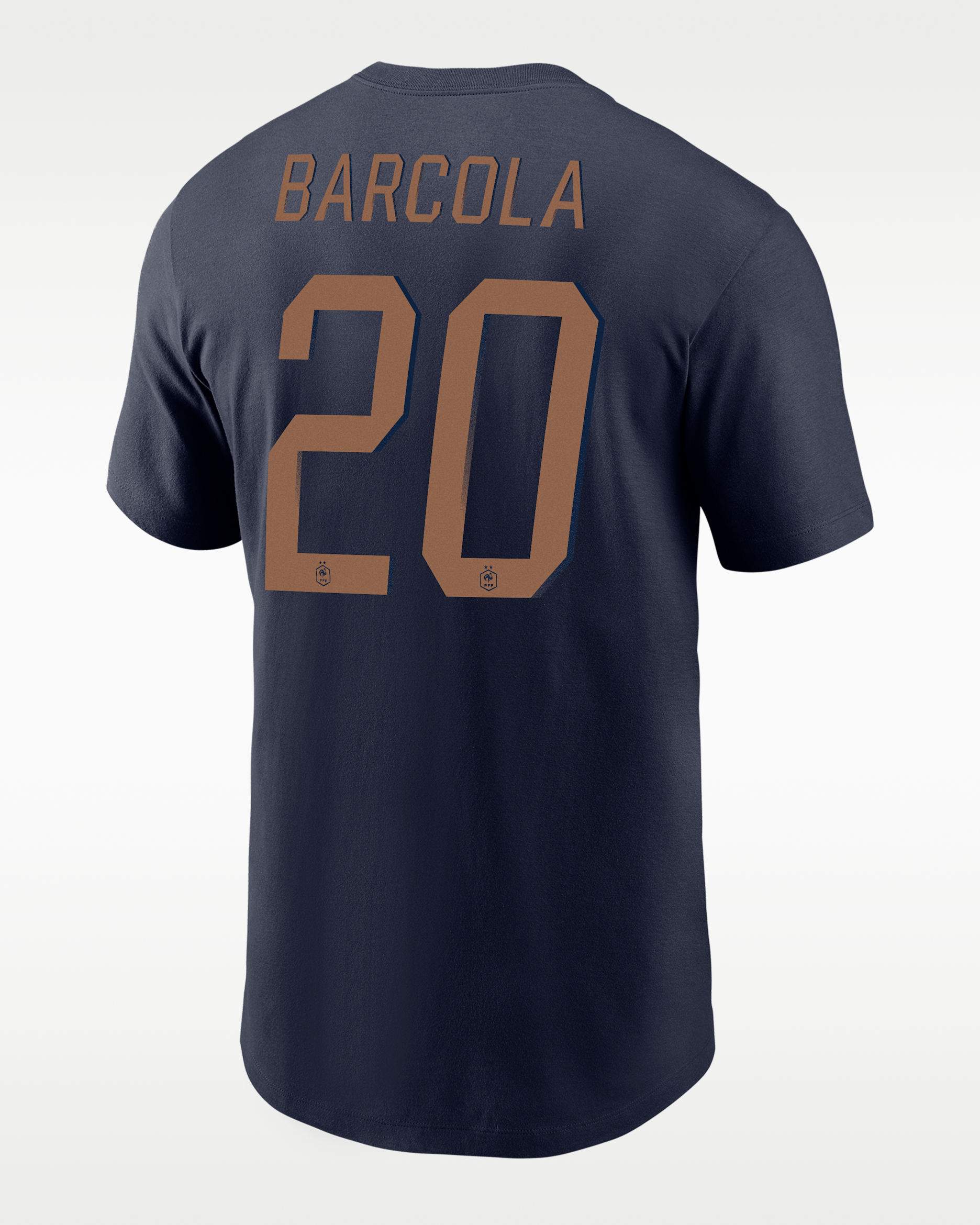 Bradley Barcola FFF Men's Nike Soccer T-Shirt - College Navy
