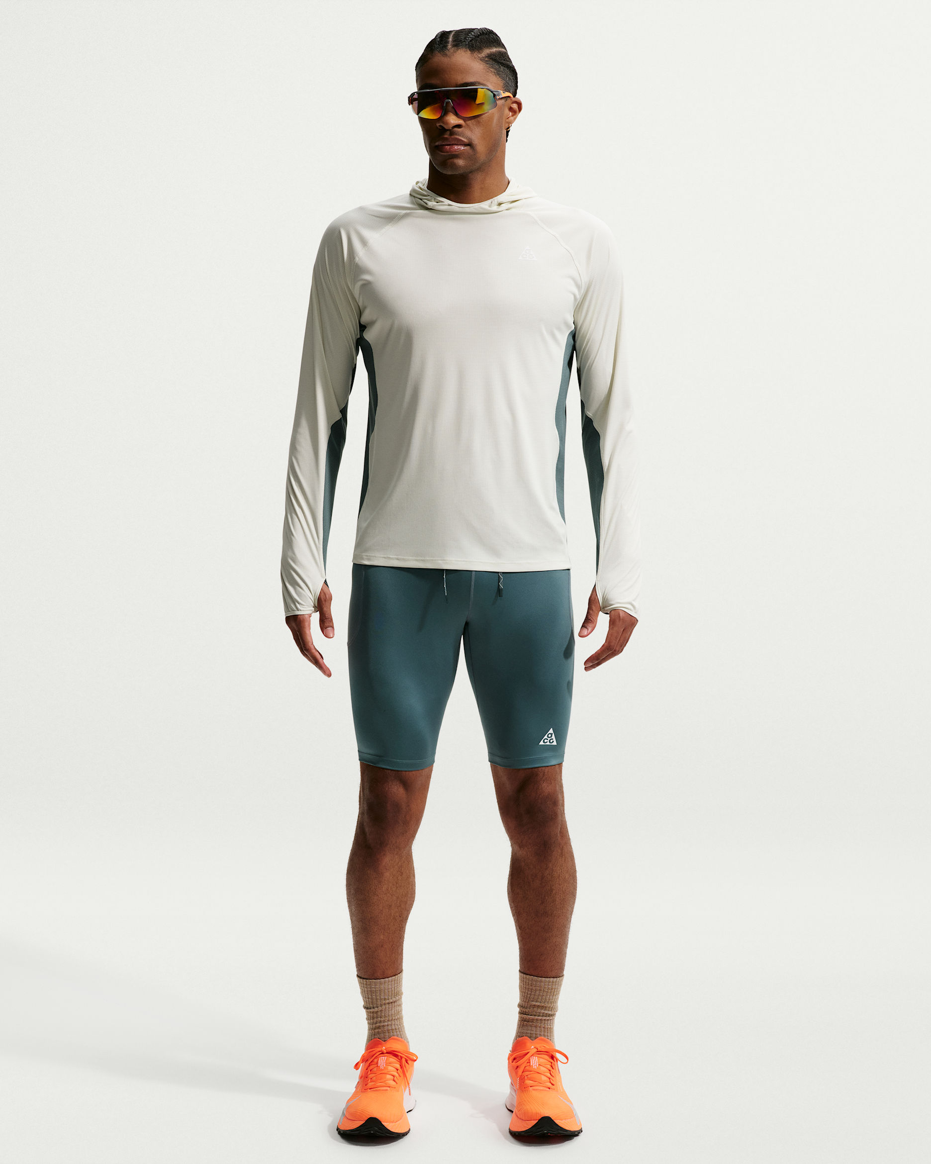 Nike ACG "Lava Loops" Dri-FIT ADV Yarım Boy Erkek Arazi Koşusu Taytı - Mineral Slate/Summit White