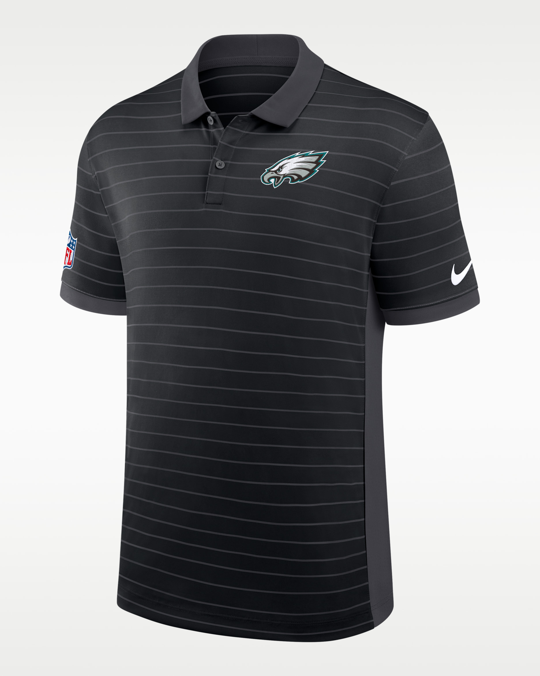 Philadelphia Eagles Sideline Victory Stripe Men's Nike Dri-FIT NFL Polo - Black