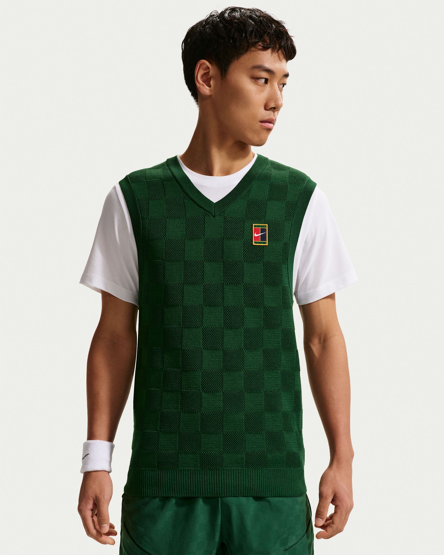 NikeCourt Slam-sweatervest til tennis til mænd - Gorge Green