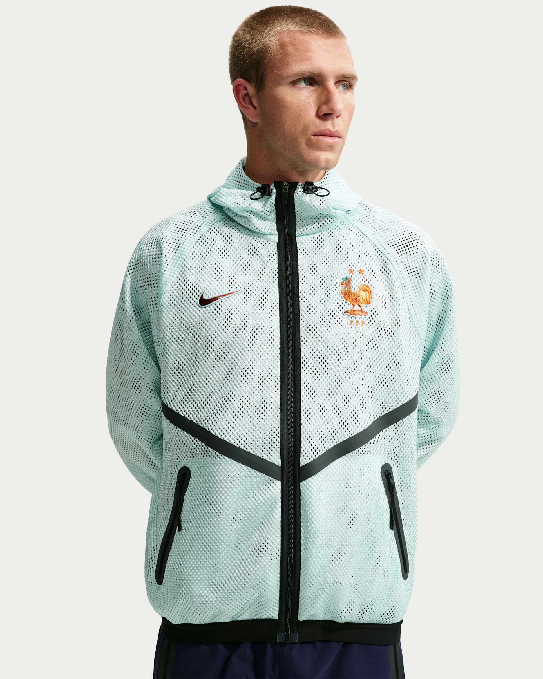 FFF Men's Nike Dri-FIT Soccer Anthem Jacket - Igloo/Black/Metallic Copper