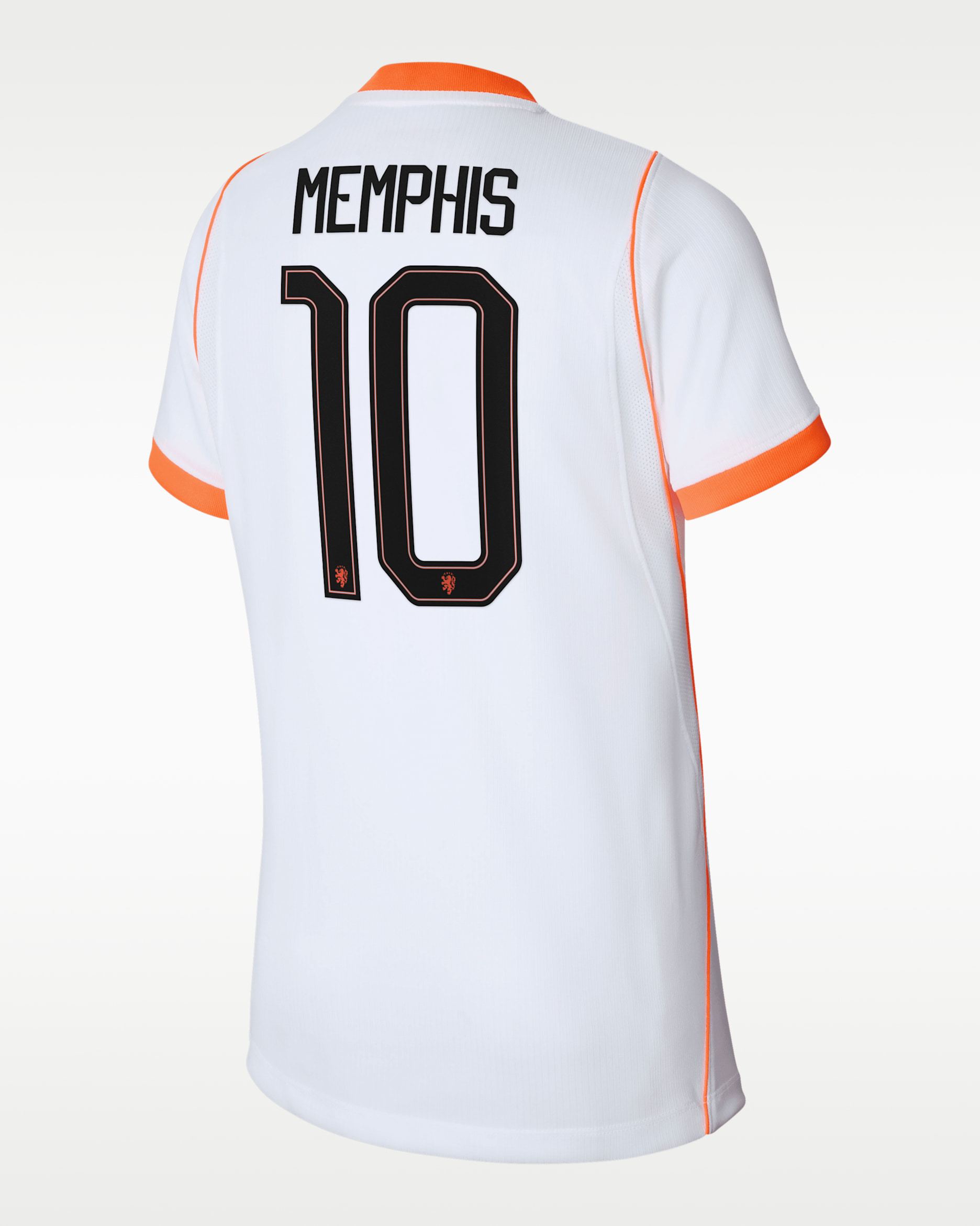 Memphis Depay Netherlands National Team 2026 Stadium Away Big Kids' Nike Dri-FIT Soccer Jersey - White