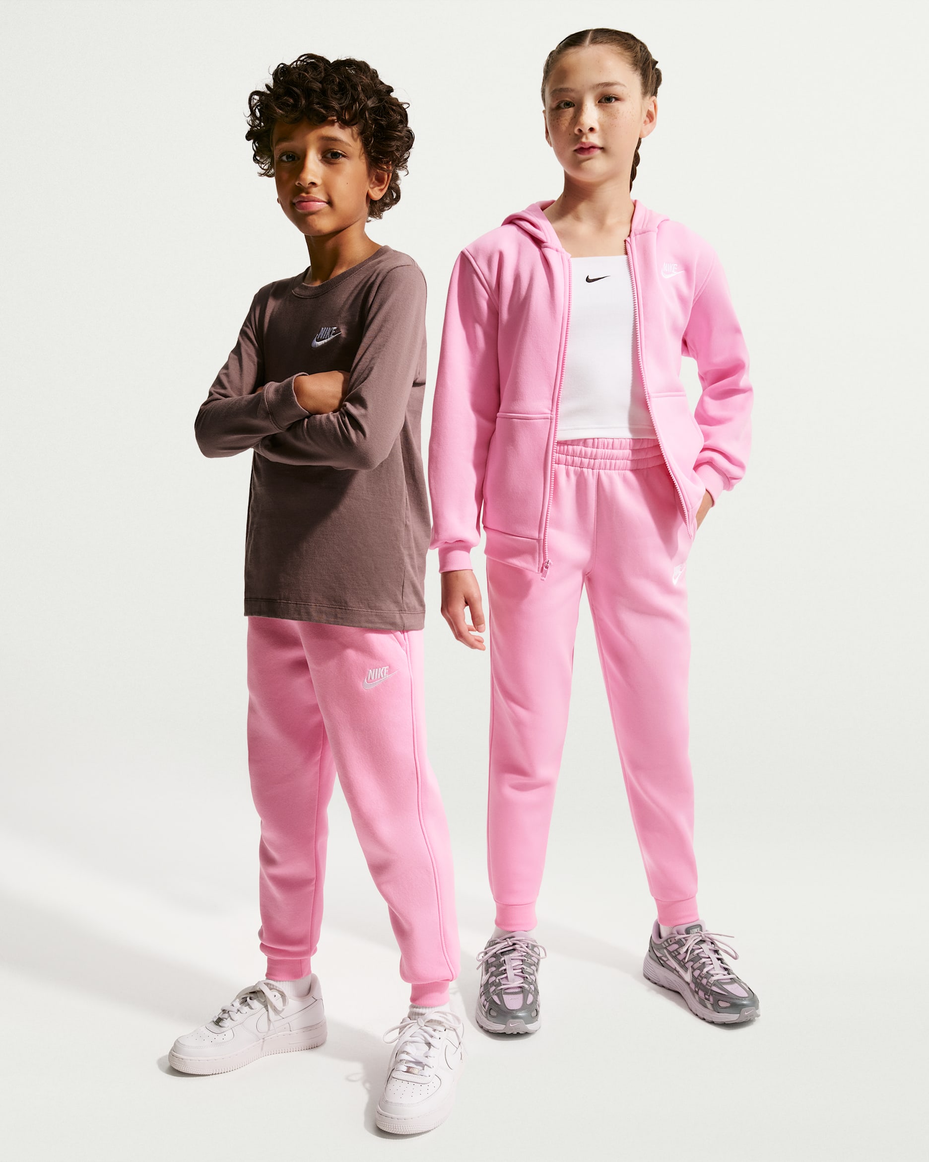 Nike Sportswear Club Fleece Big Kids' Joggers - Pink Rise/White