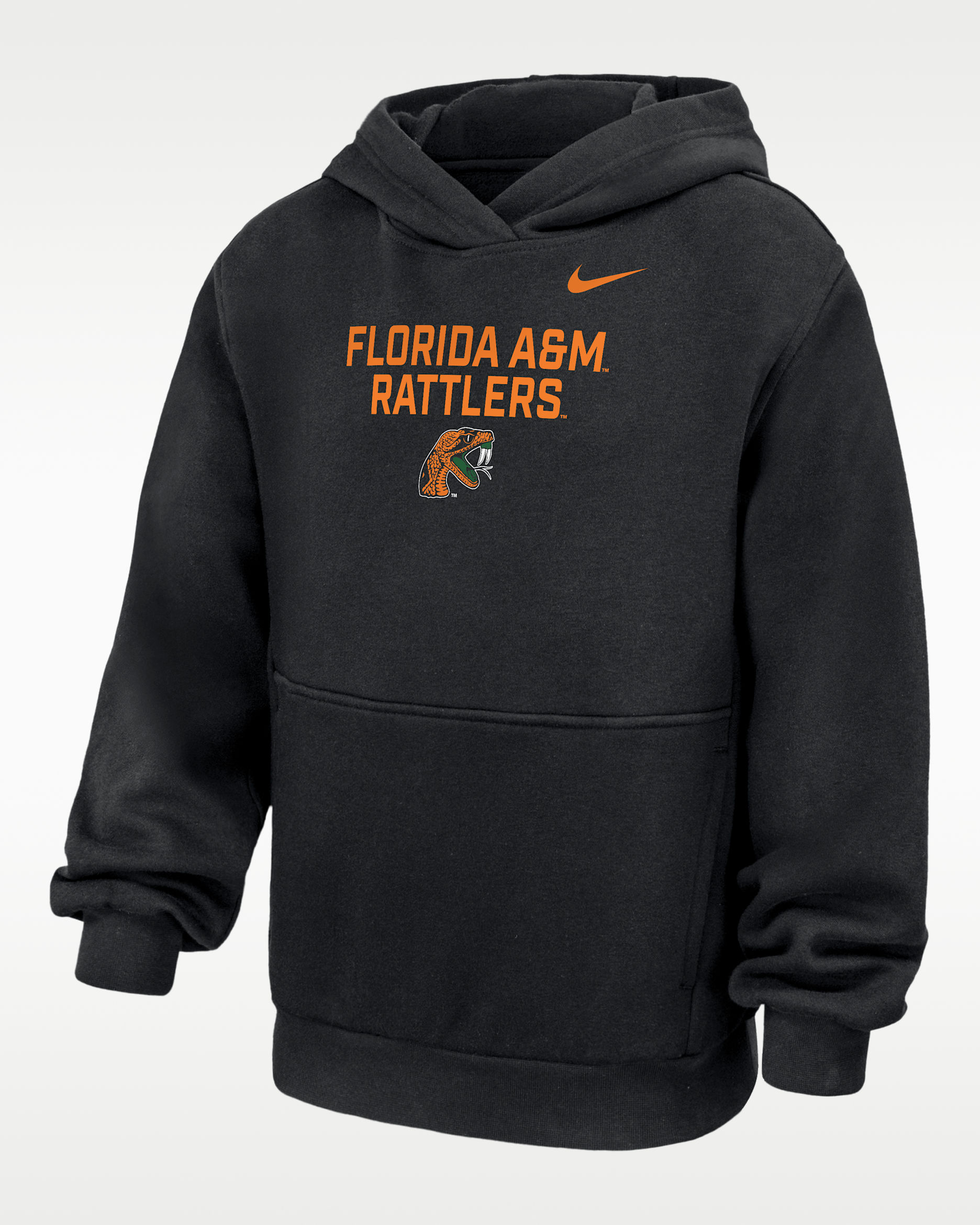 Nike College (Florida A&M University) Big Kids' Club Fleece Pullover Hoodie - Black