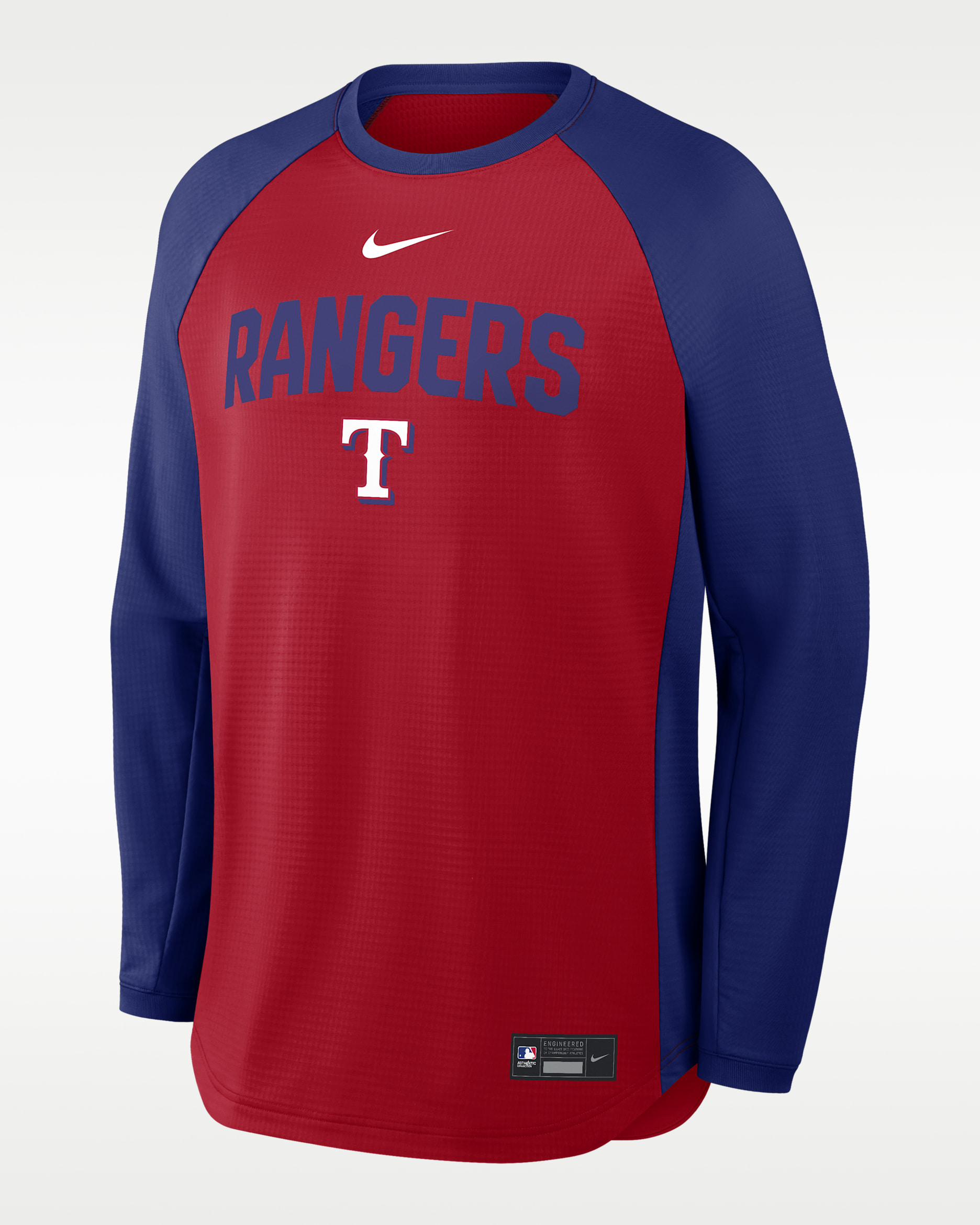 Texas Rangers Authentic Collection Men's Nike Dri-FIT Pullover Crew - Sport Red