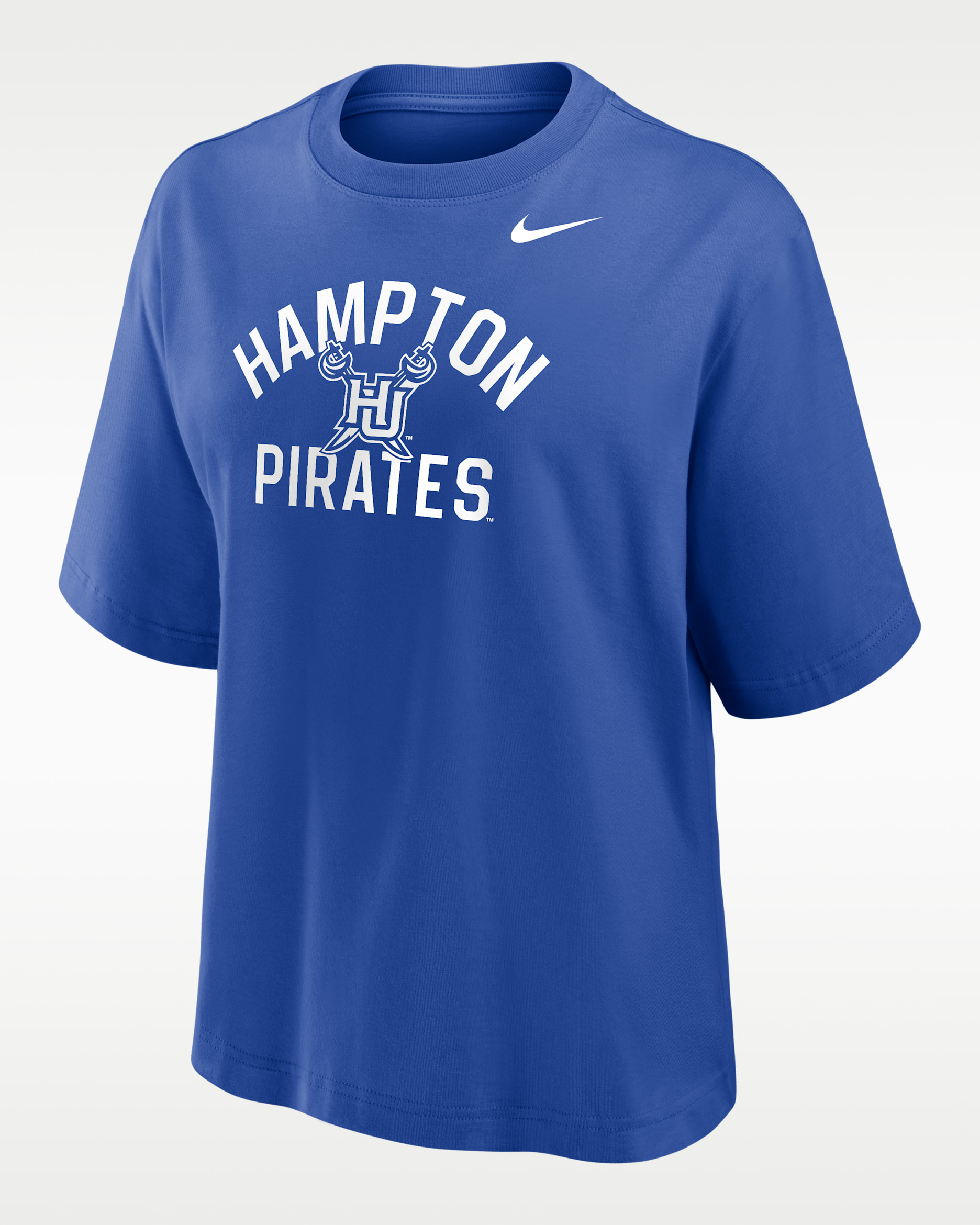 Nike College (Hampton University) Women's Boxy T-Shirt - Game Royal