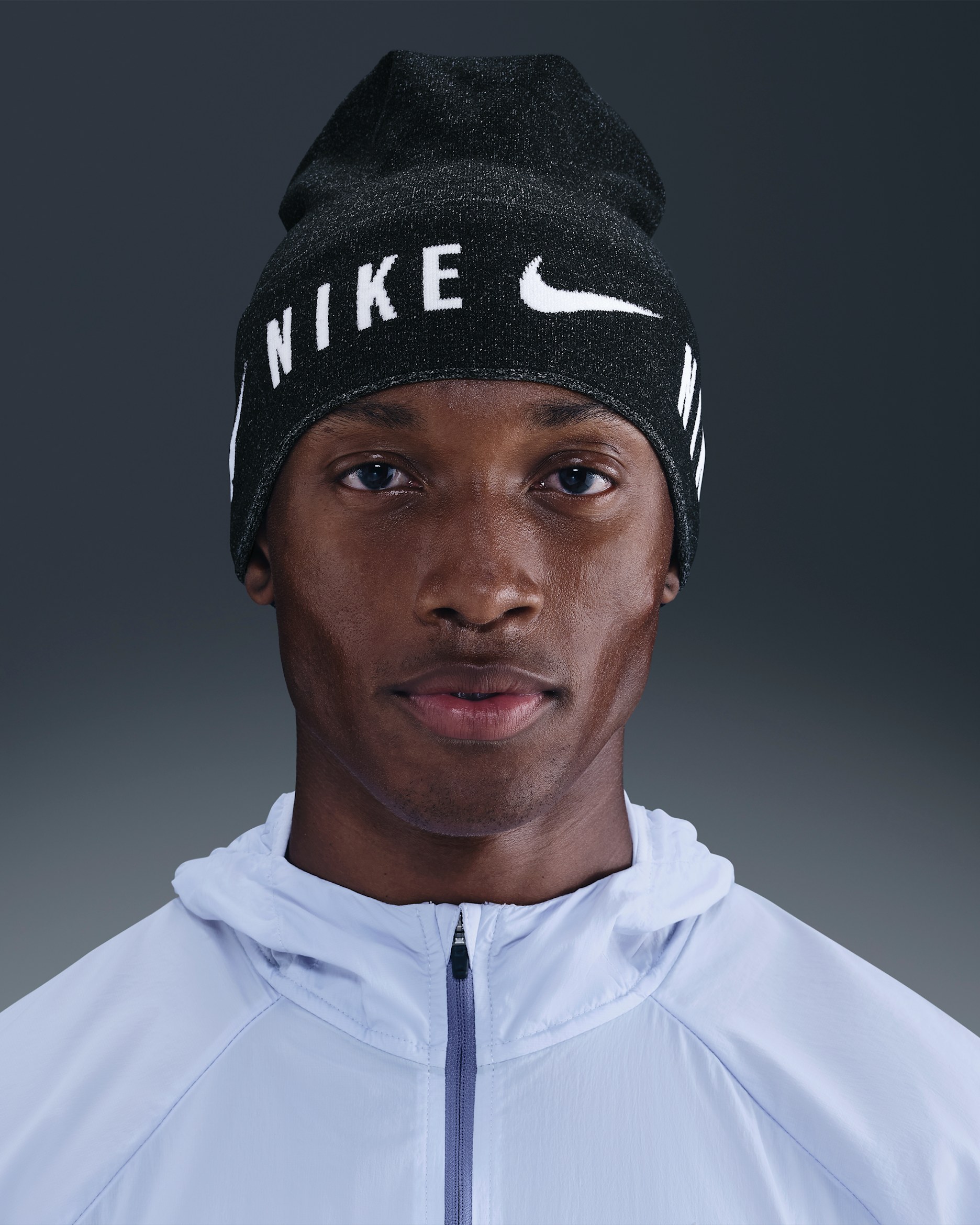 나이키 트레일 드라이 핏 러닝 비니 - 블랙/서밋 화이트