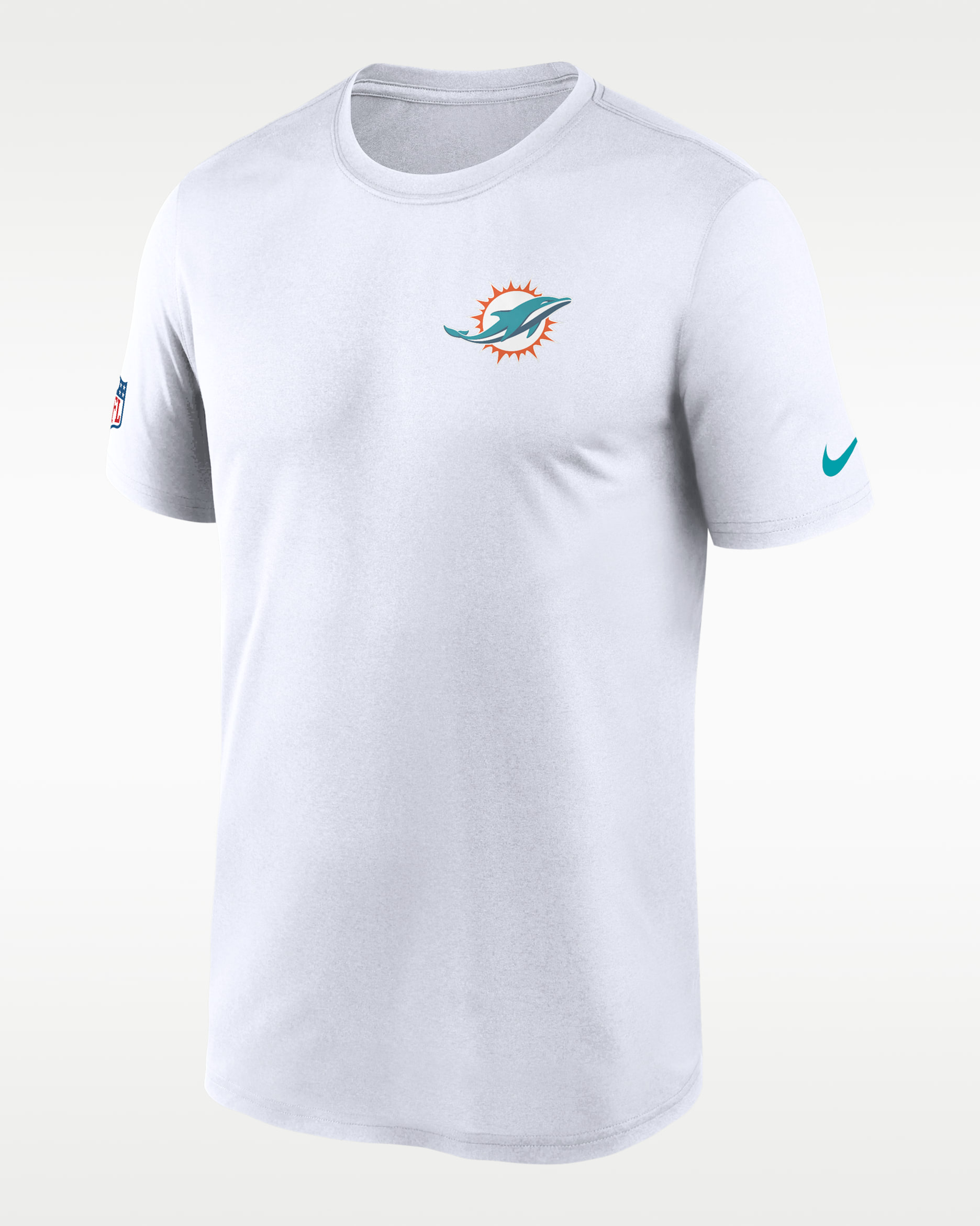 Playera Nike Dri-FIT de la NFL para hombre Miami Dolphins Legend Small Logo - Blanco