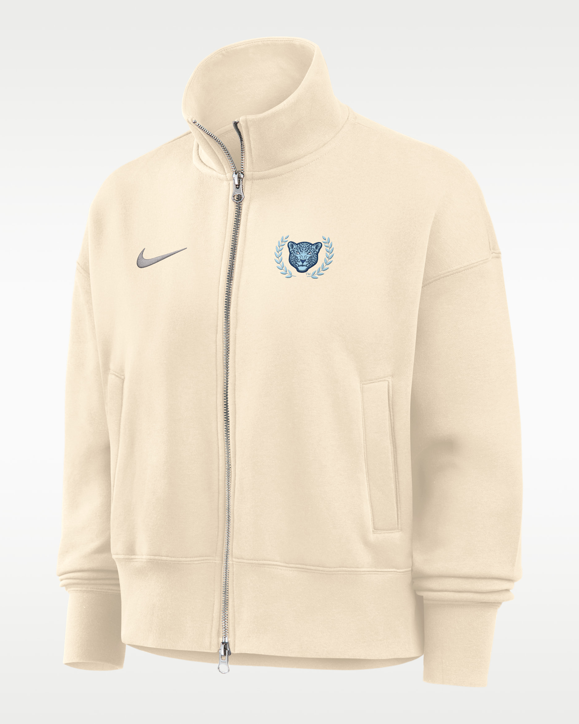 Nike College (Spelman College) Women's Nike Phoenix Fleece Track Jacket - Natural