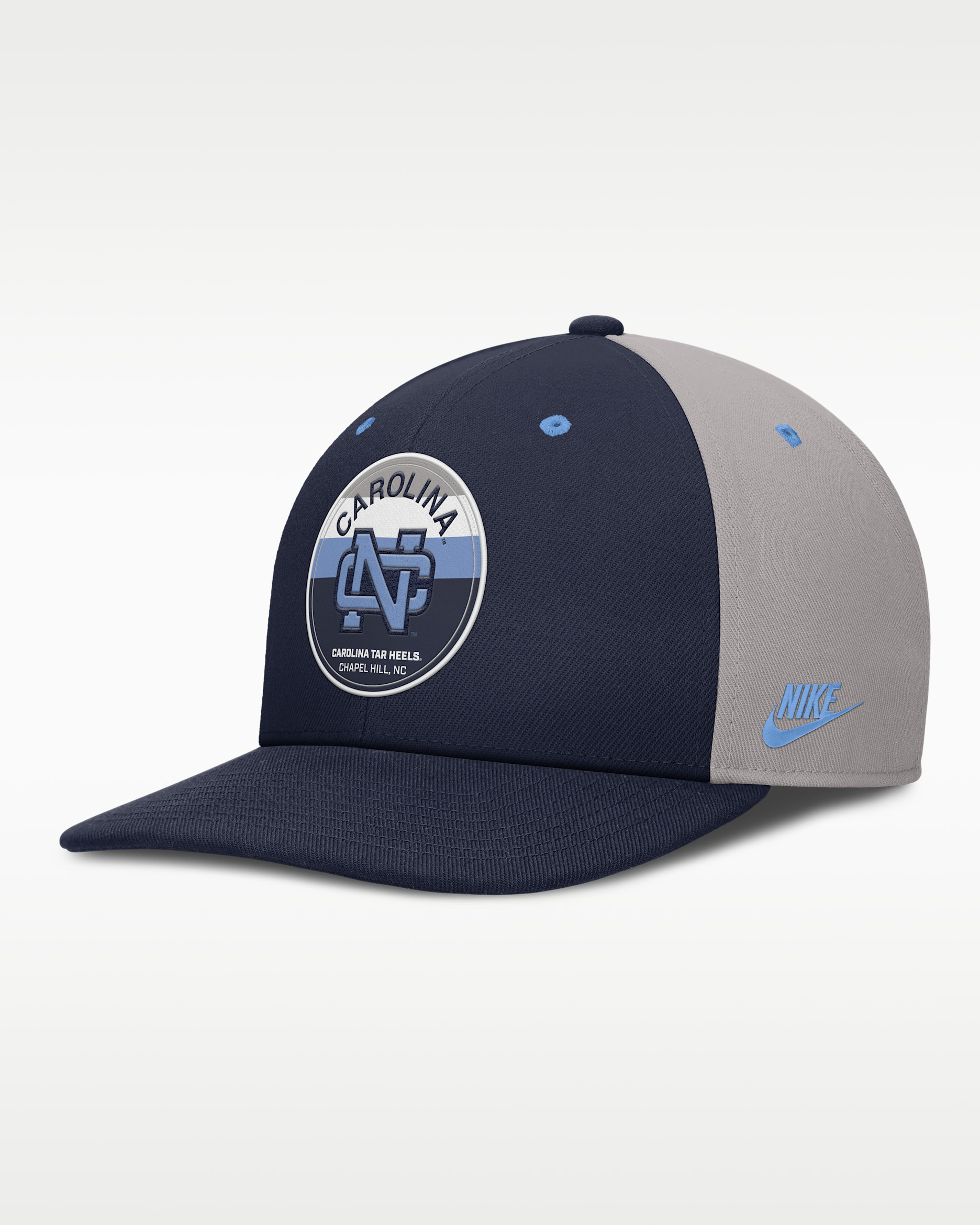 North Carolina Athletic Prep Pro Men's Nike Dri-FIT College Adjustable Hat - Grey/Navy