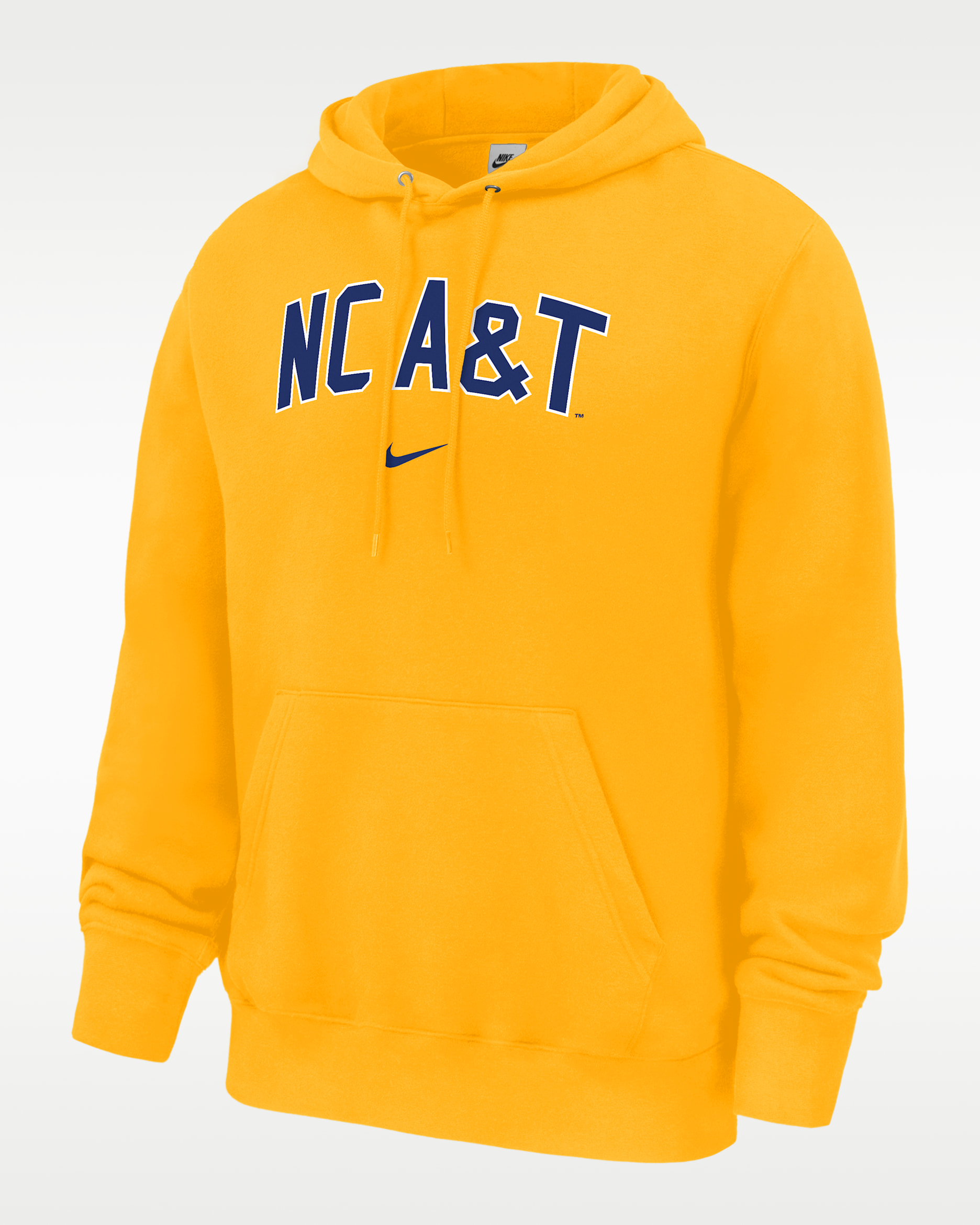 Nike College (North Carolina A&T University) Men's Fleece Pullover Hoodie - University Gold