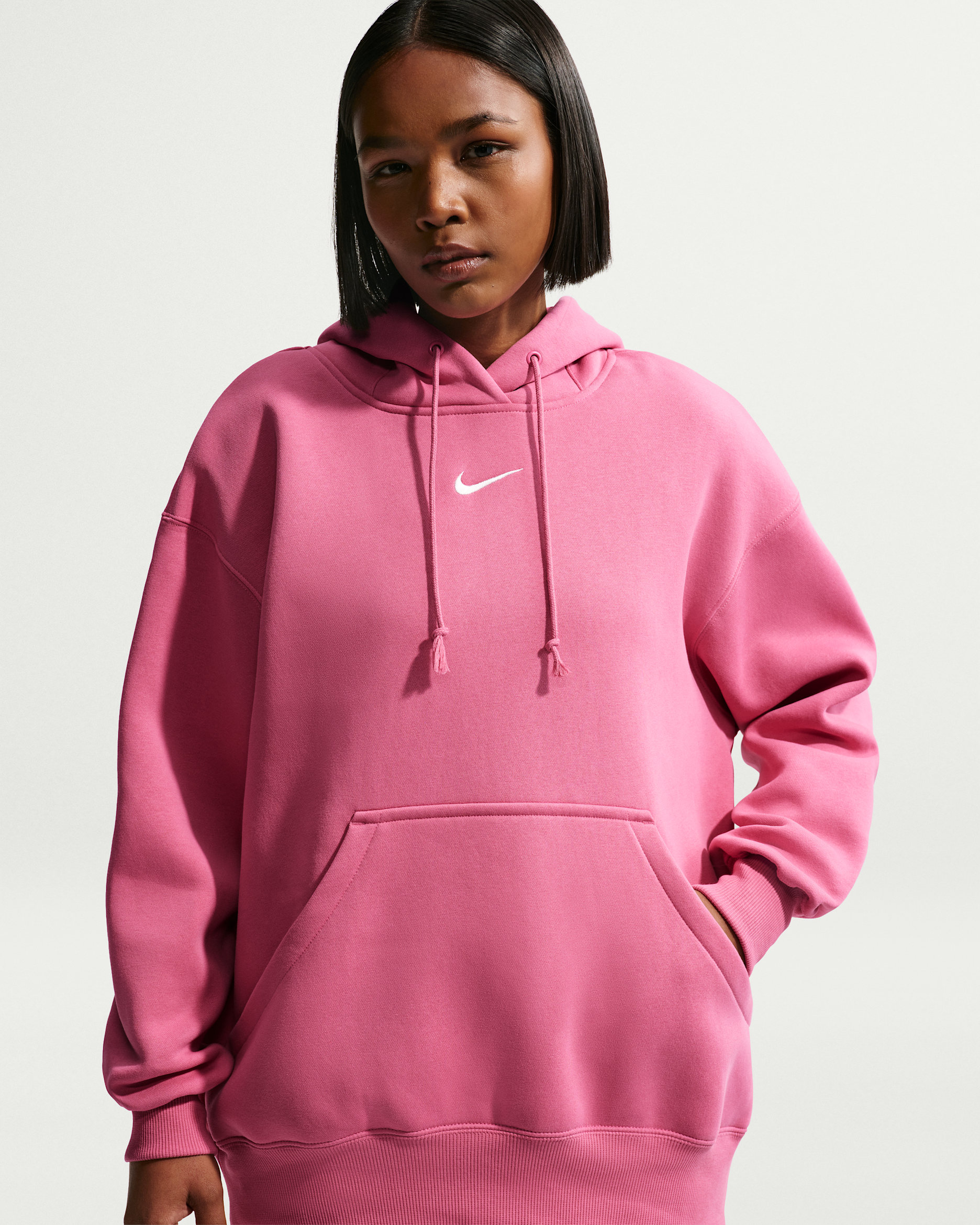 Nike Sportswear Phoenix Fleece Women's Oversized Pullover Hoodie - Peony/Sail