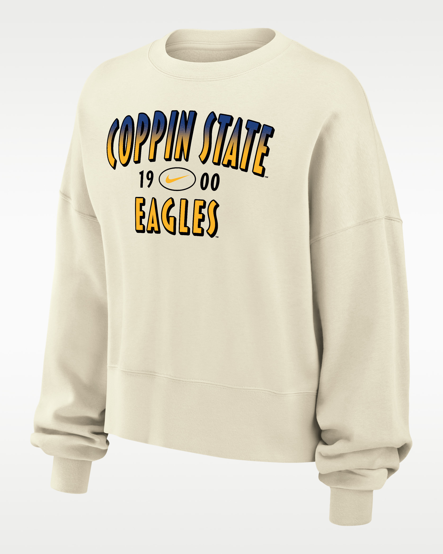 Nike College (Coppin State) Women's Phoenix Fleece Crew-Neck Sweatshirt - Sail