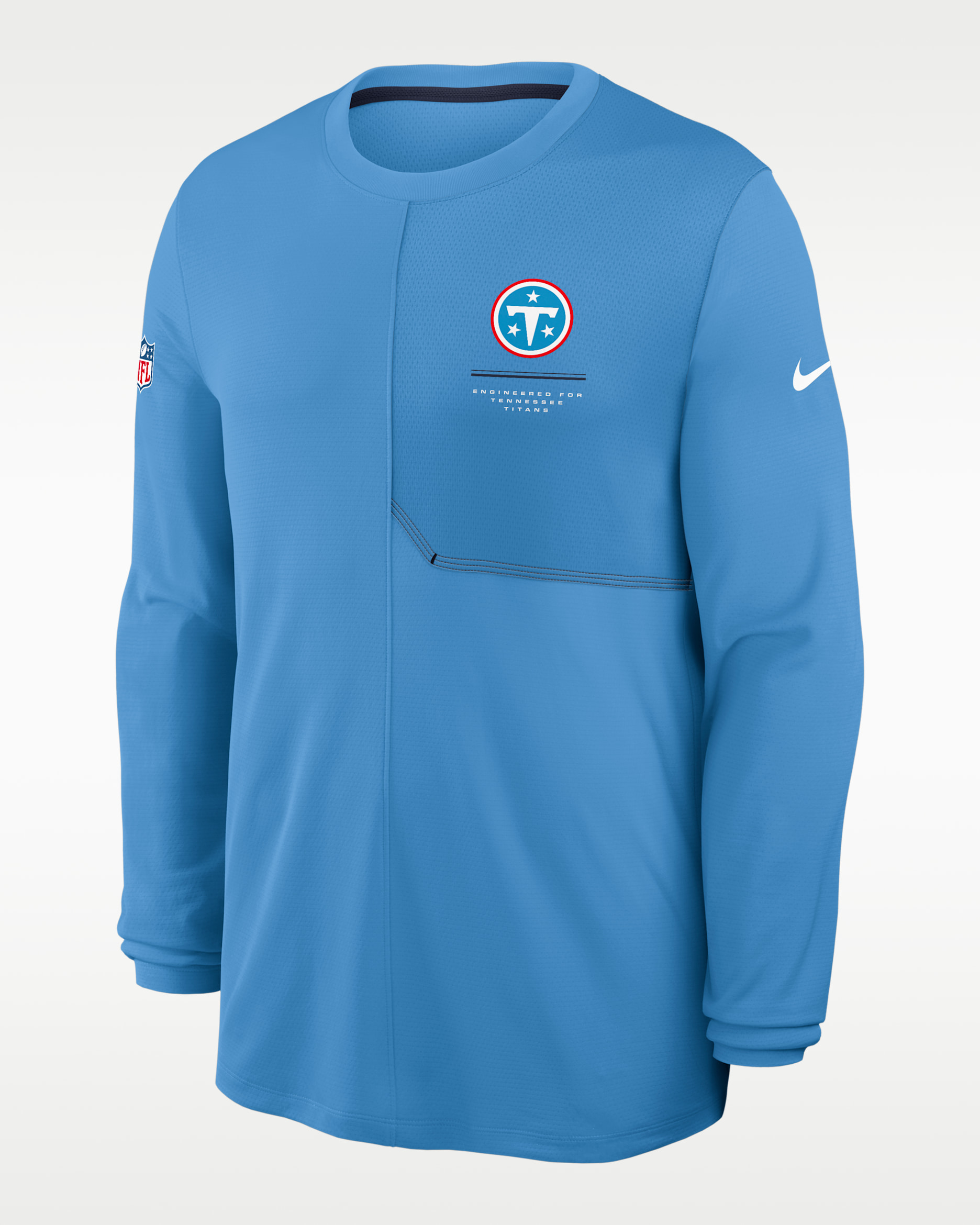 Tennessee Titans Sideline Coach Men's Nike Dri-FIT NFL Long-Sleeve Top - Coast/College Navy
