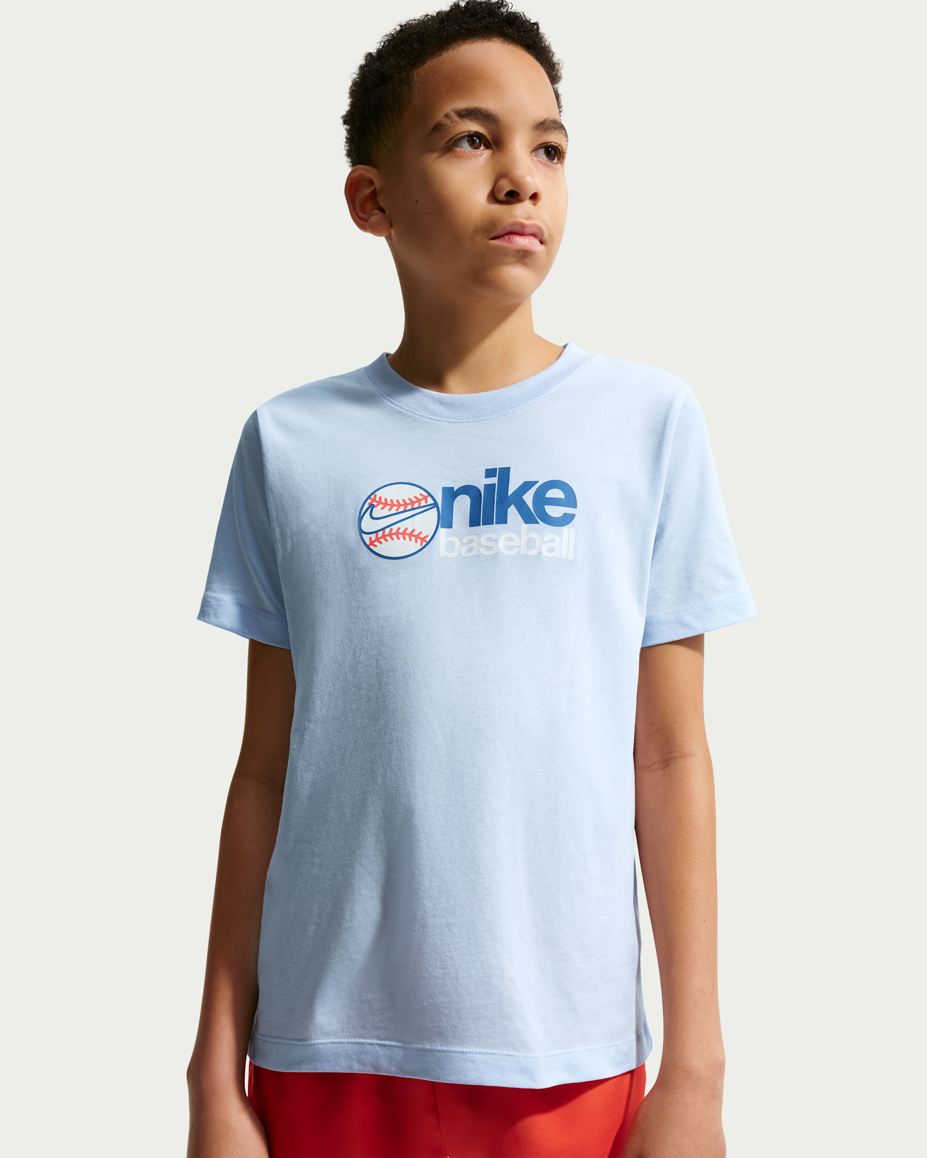 Playera de béisbol para niños talla grande Nike - Azul hidrógeno