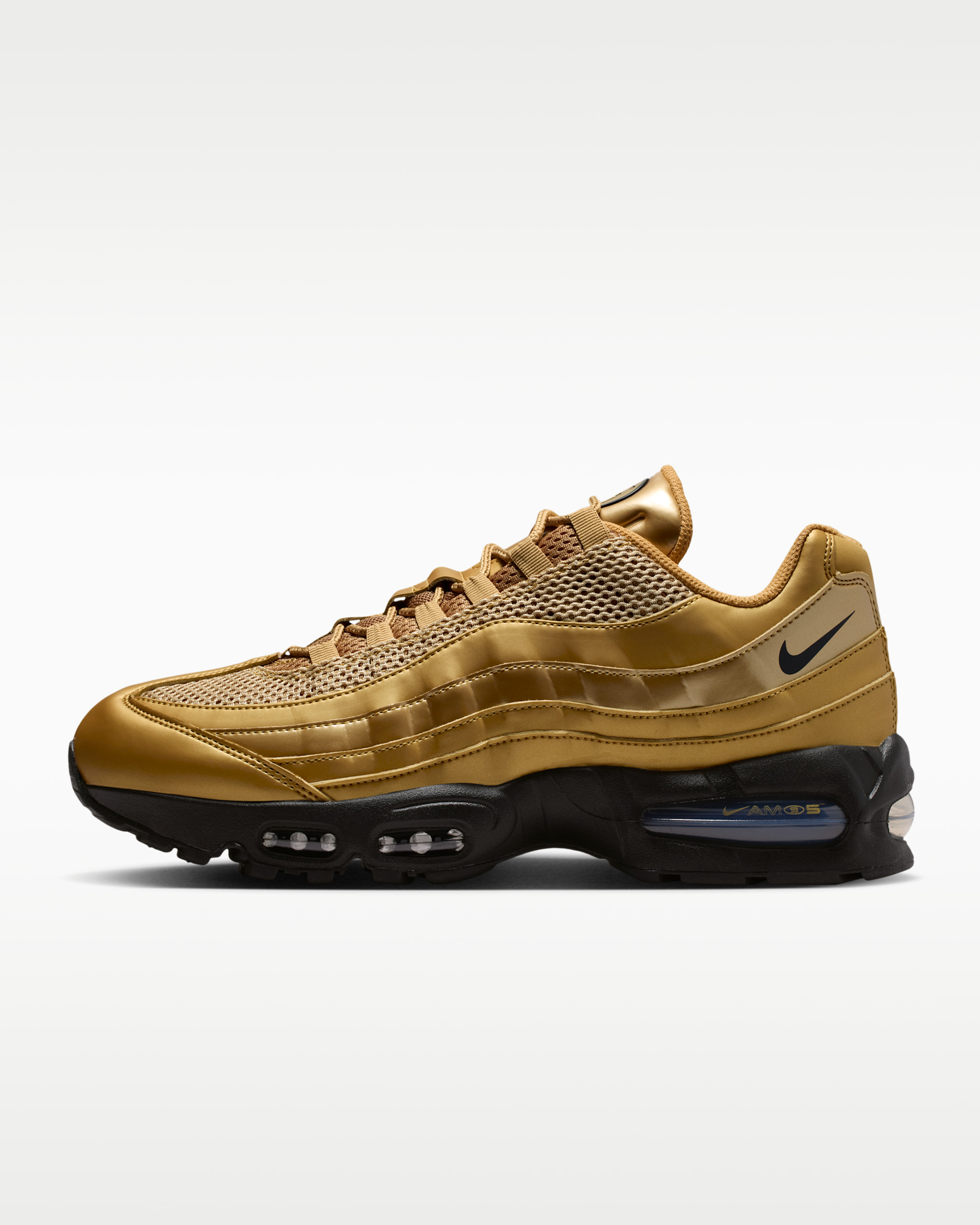 Nike Air Max 95 "Big Bubble" Men's Shoes - Metallic Gold/University Red/Elemental Gold/Black