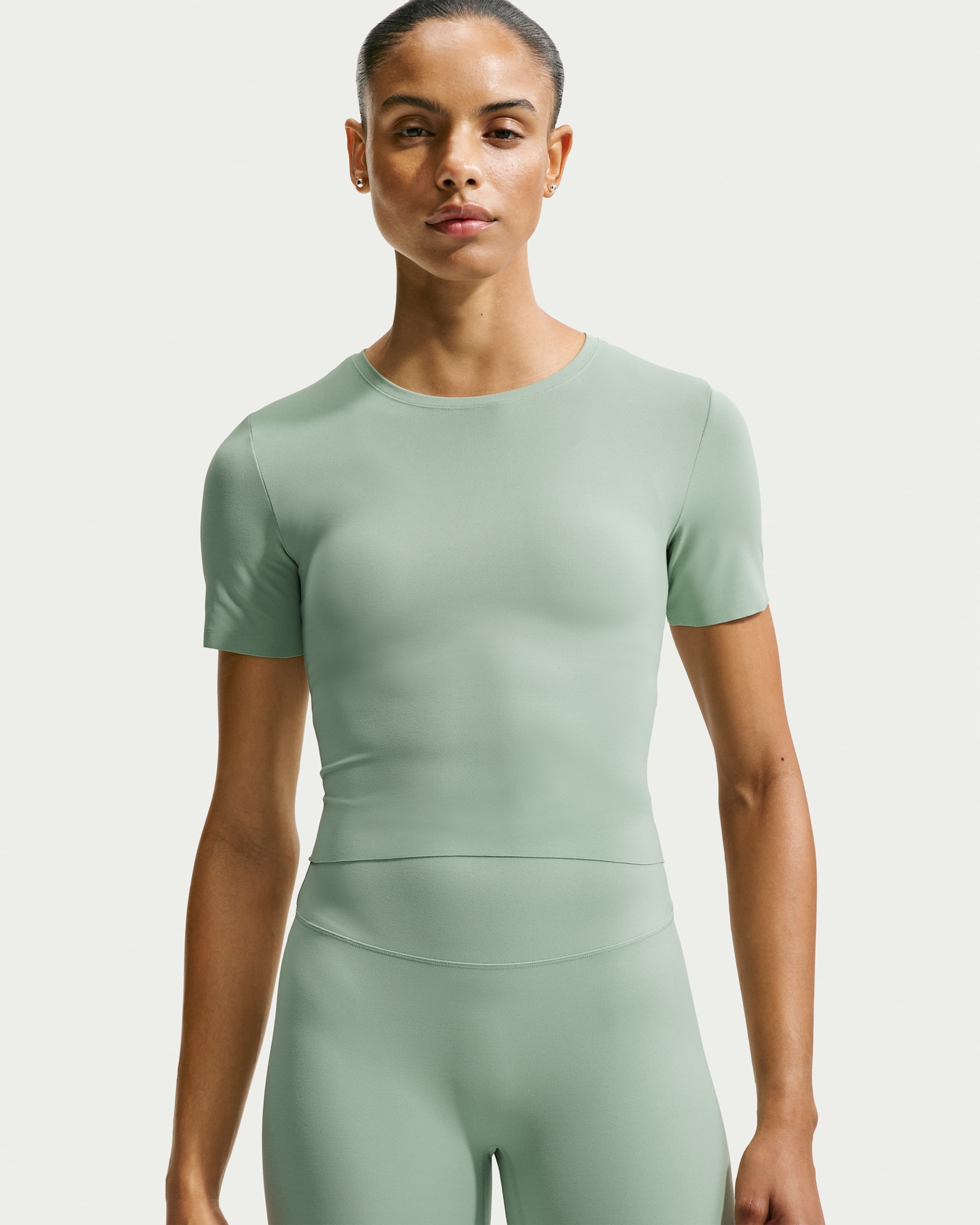 Playera de manga corta Dri-FIT para mujer Nike Zenvy - Vapor/Blanco