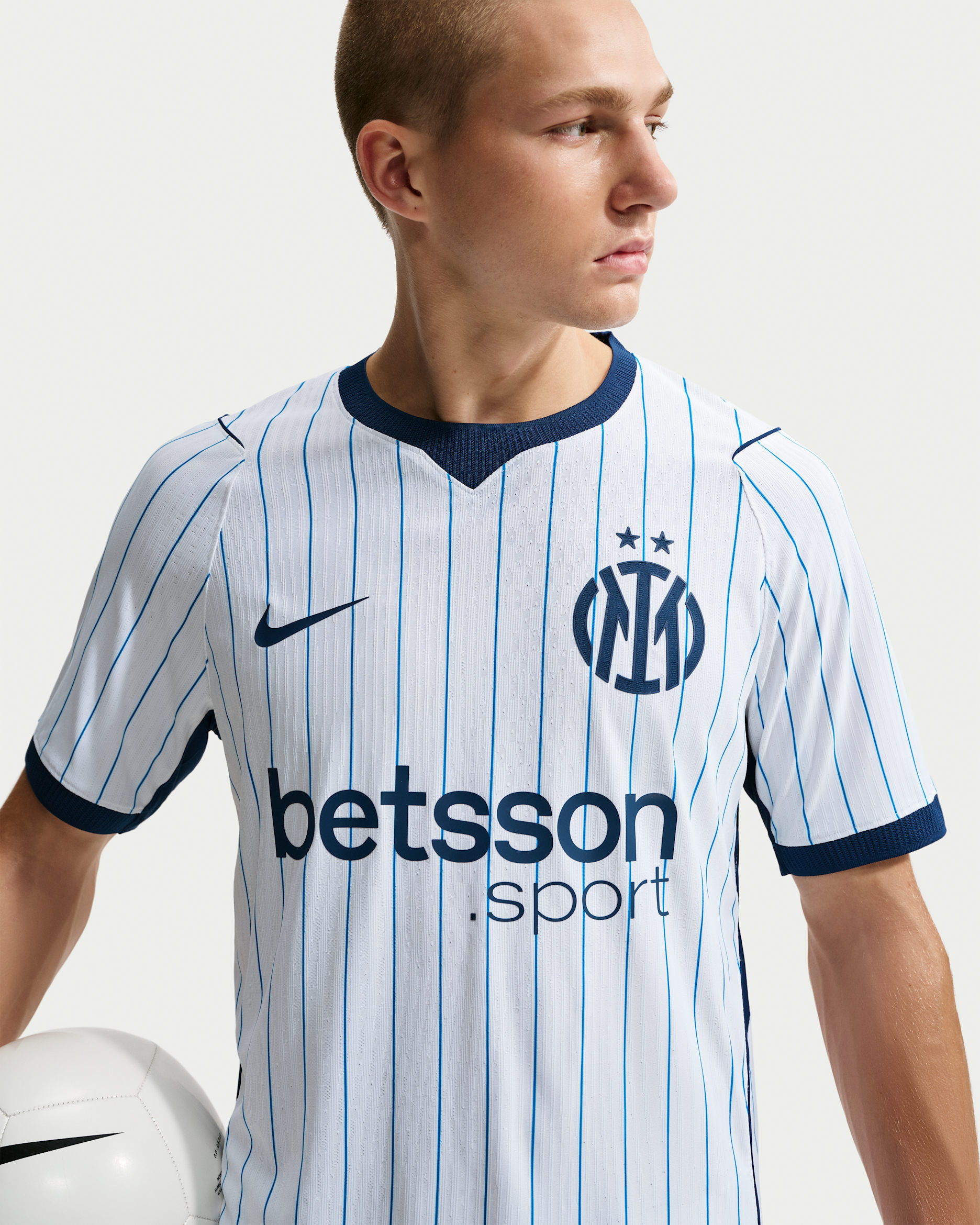 Inter Milan 2026/27 Match Away Men's Nike Aero-FIT Football Authentic Shirt - White/Blue Void/Blue Void