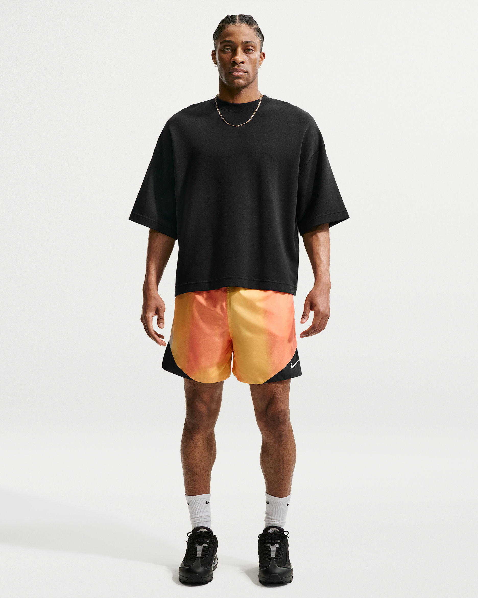 Nike Windrunner "Sunset" Men's Lightweight Shorts - Topaz Gold/White
