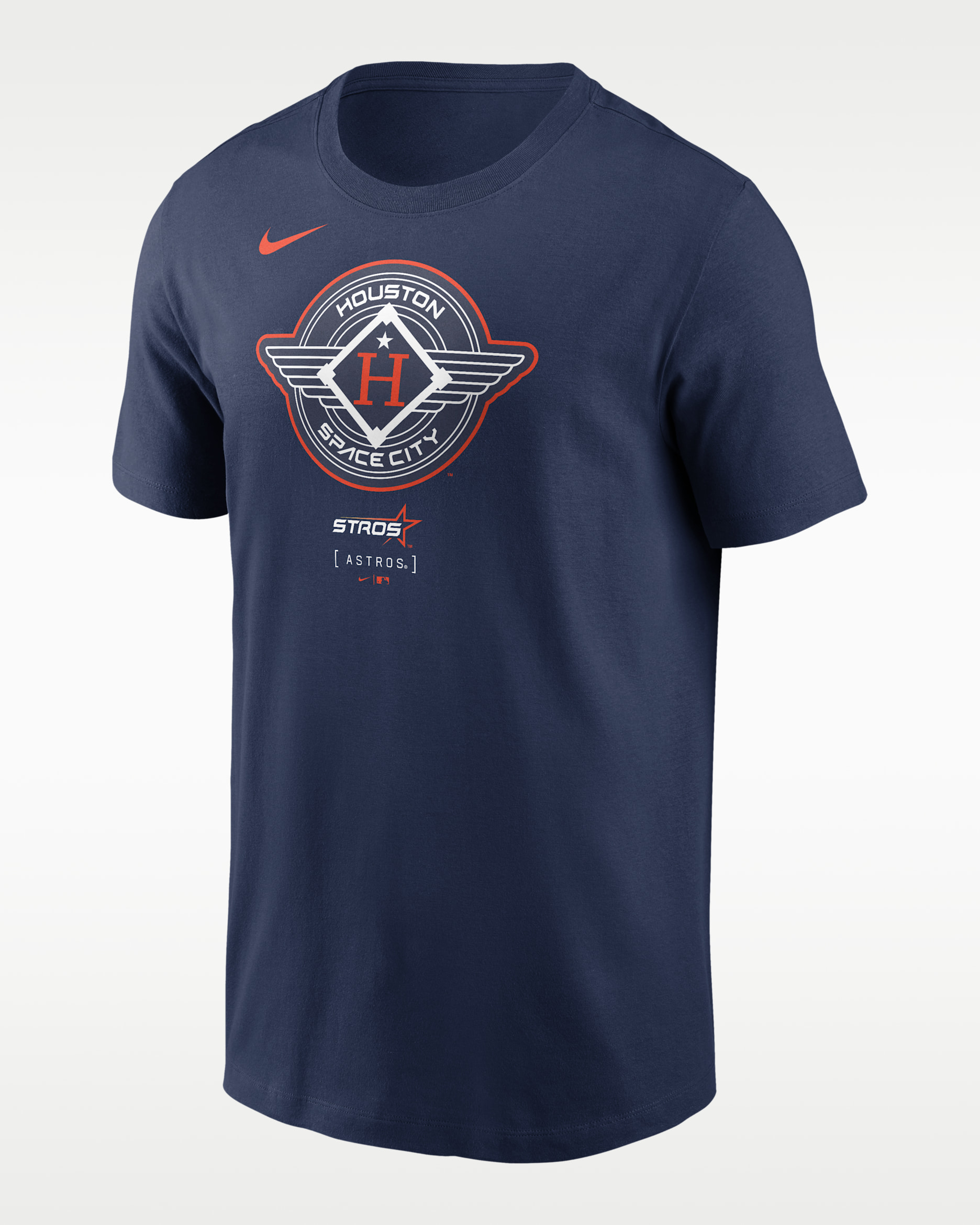 Playera Nike de la MLB para hombre Houston Astros City Connect Large Logo - Azul marino medianoche