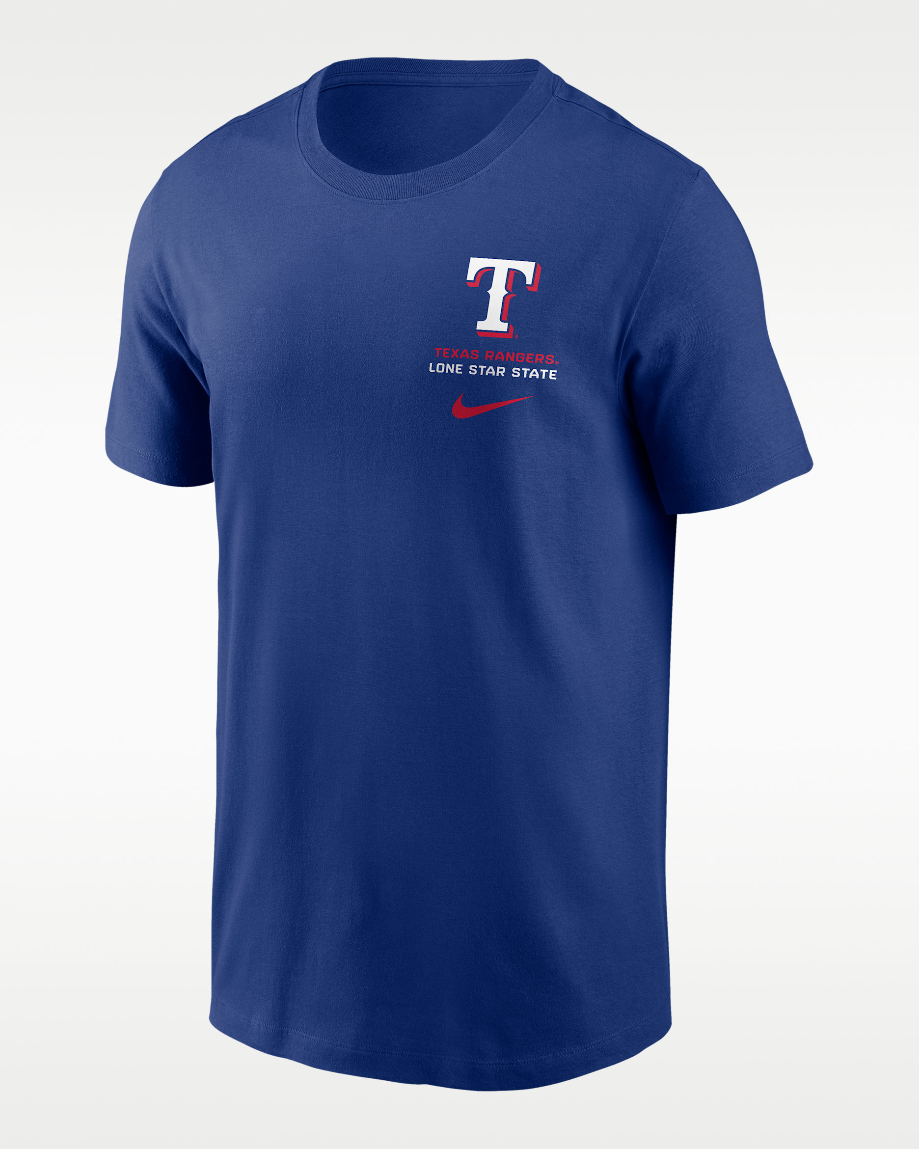 Texas Rangers 2-Hit Men's Nike MLB T-Shirt - Royal