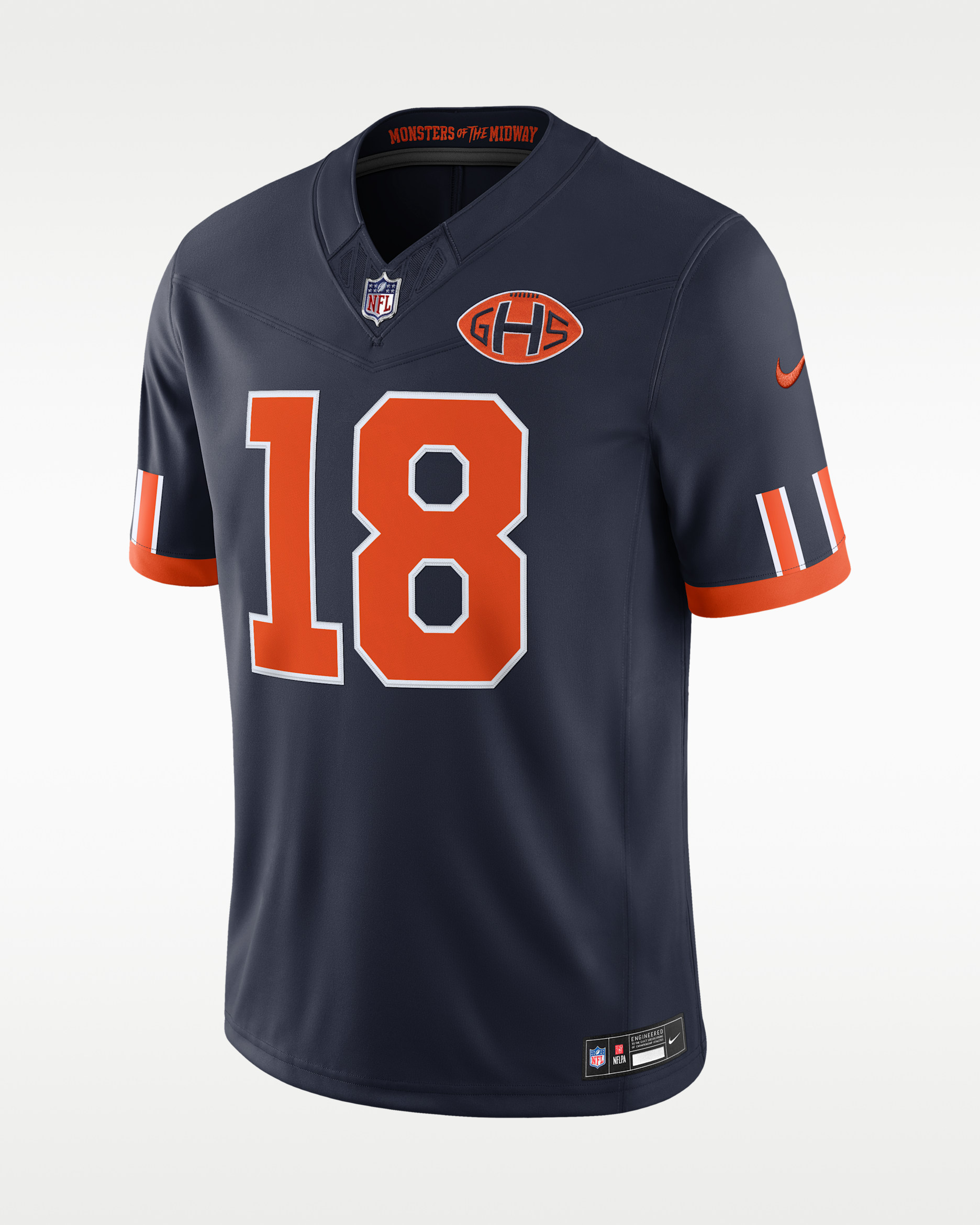 Caleb Williams Chicago Bears Rivalries Collection Men's Nike Dri-FIT NFL Limited Jersey - Marine