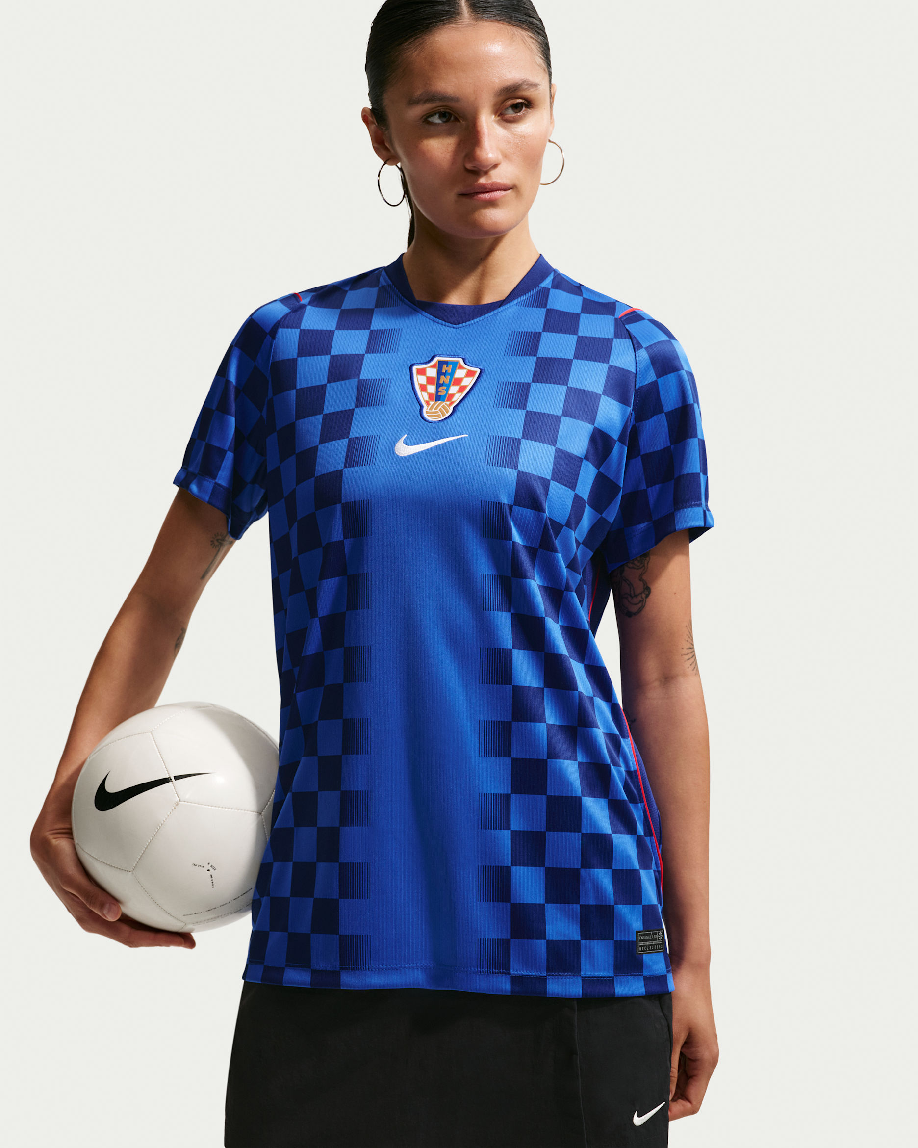 Damska koszulka piłkarska Nike Dri-FIT Chorwacja Stadium 2026 (wersja wyjazdowa) – replika - Deep Royal Blue/Hyper Royal/Biel