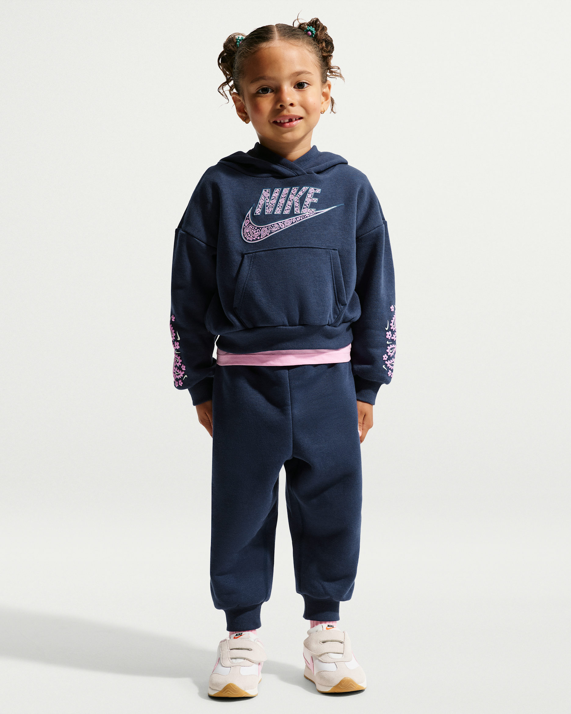 Nike Retro Remix Toddler Hoodie and Joggers Set - Midnight Navy