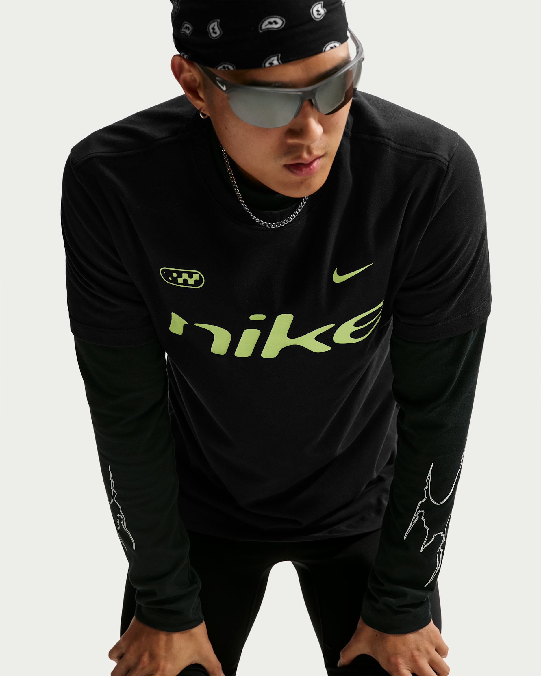 T-shirt de running Dri-FIT Nike pour homme - Noir