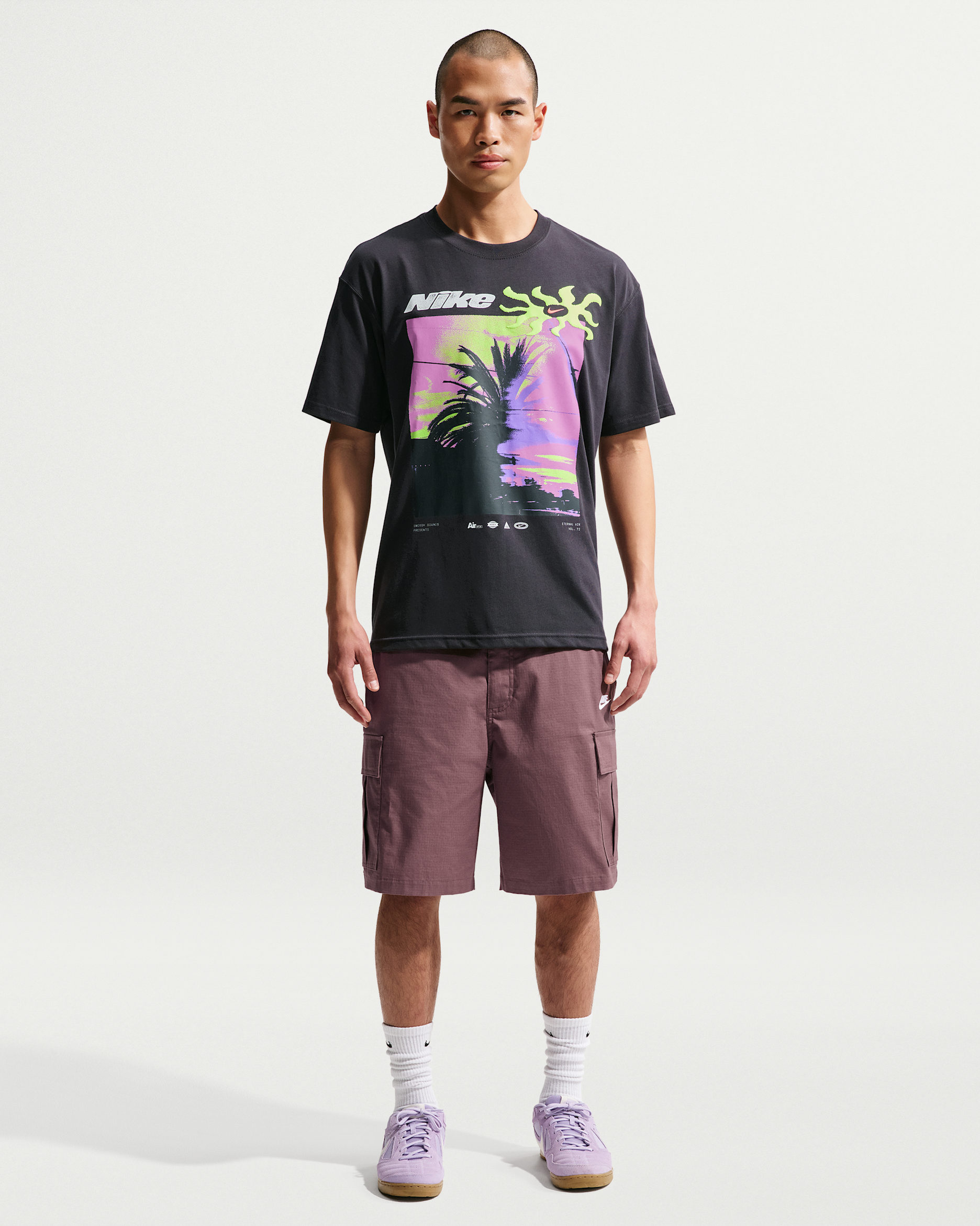 나이키 클럽 남성 우븐 카고 쇼츠 - 타투/화이트