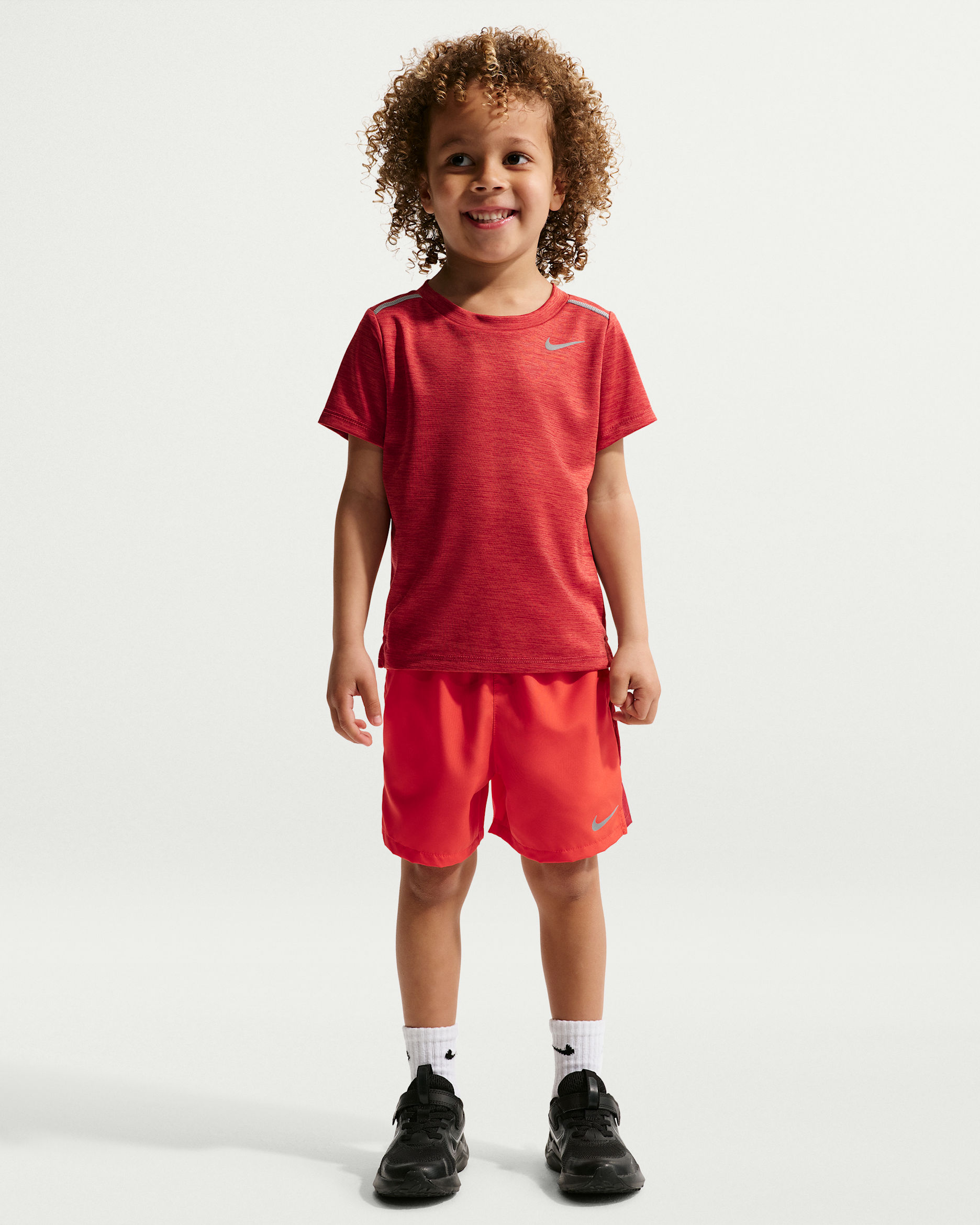 Nike Toddler Dri-FIT Miler Top and Shorts Set - Light Crimson
