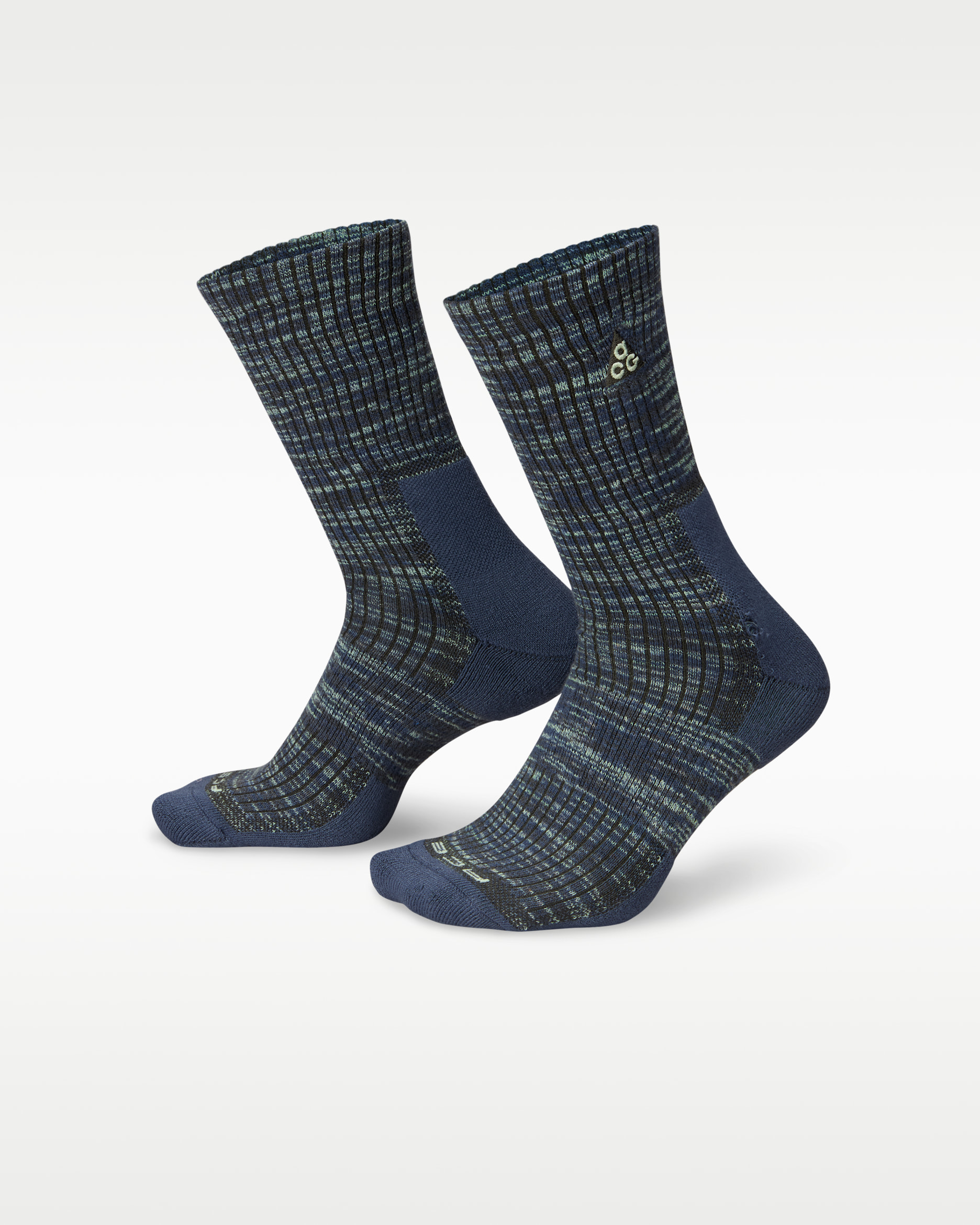 Nike ACG Everyday Cushioned Crew Socks (1 Pair) - Thunder Blue/Thunder Blue/Barely Volt