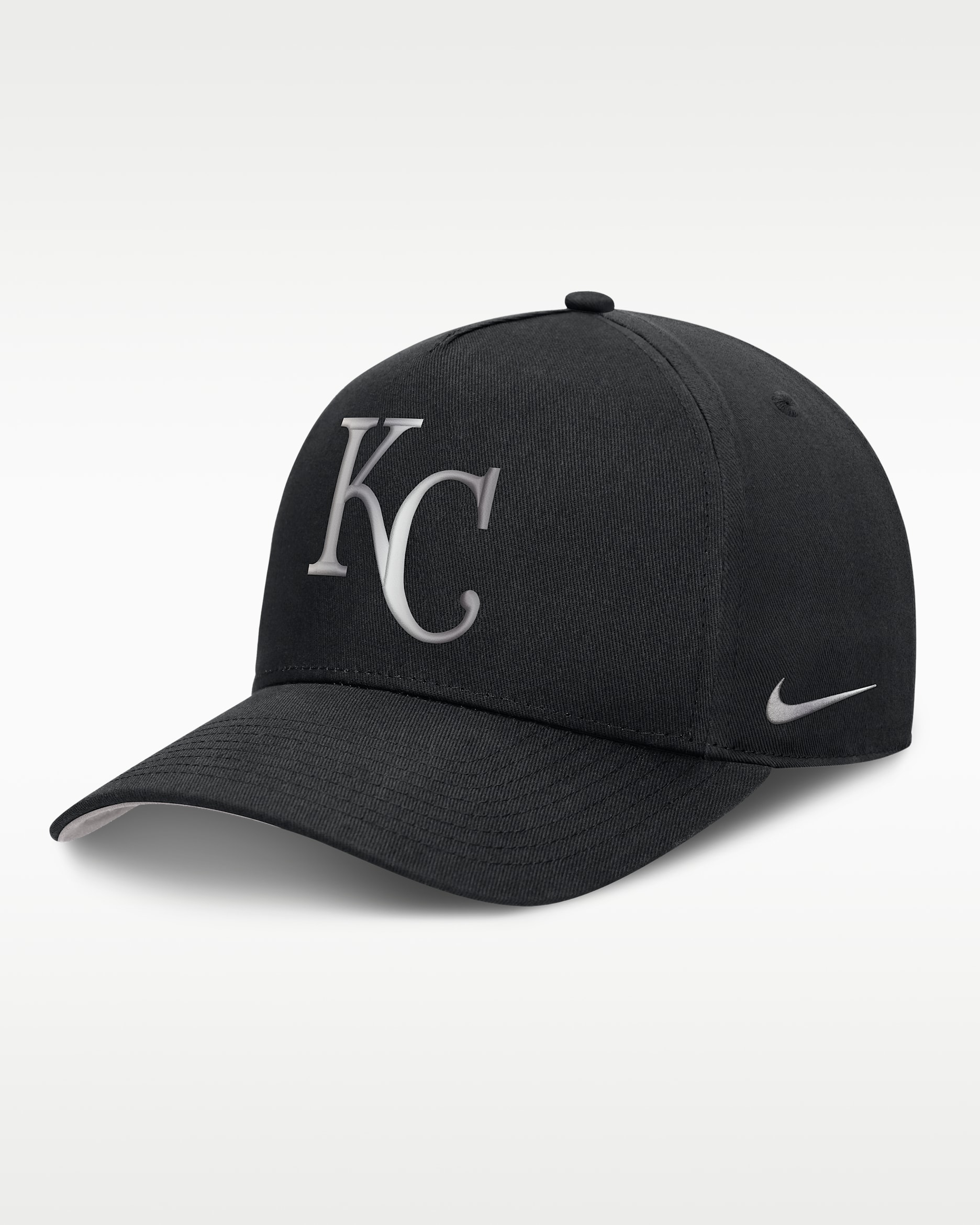 Kansas City Royals Rise Men's Nike Dri-FIT MLB A-Frame Trucker Adjustable Hat - Black