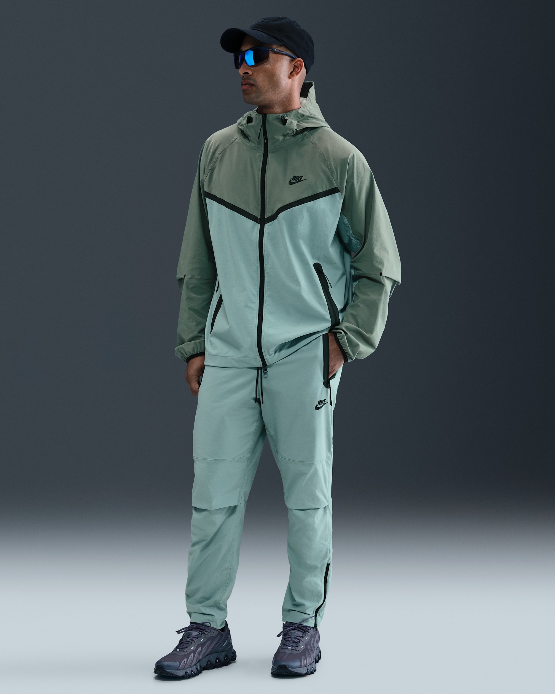 Pants de tejido Woven para hombre Nike Tech - Cañón/Negro