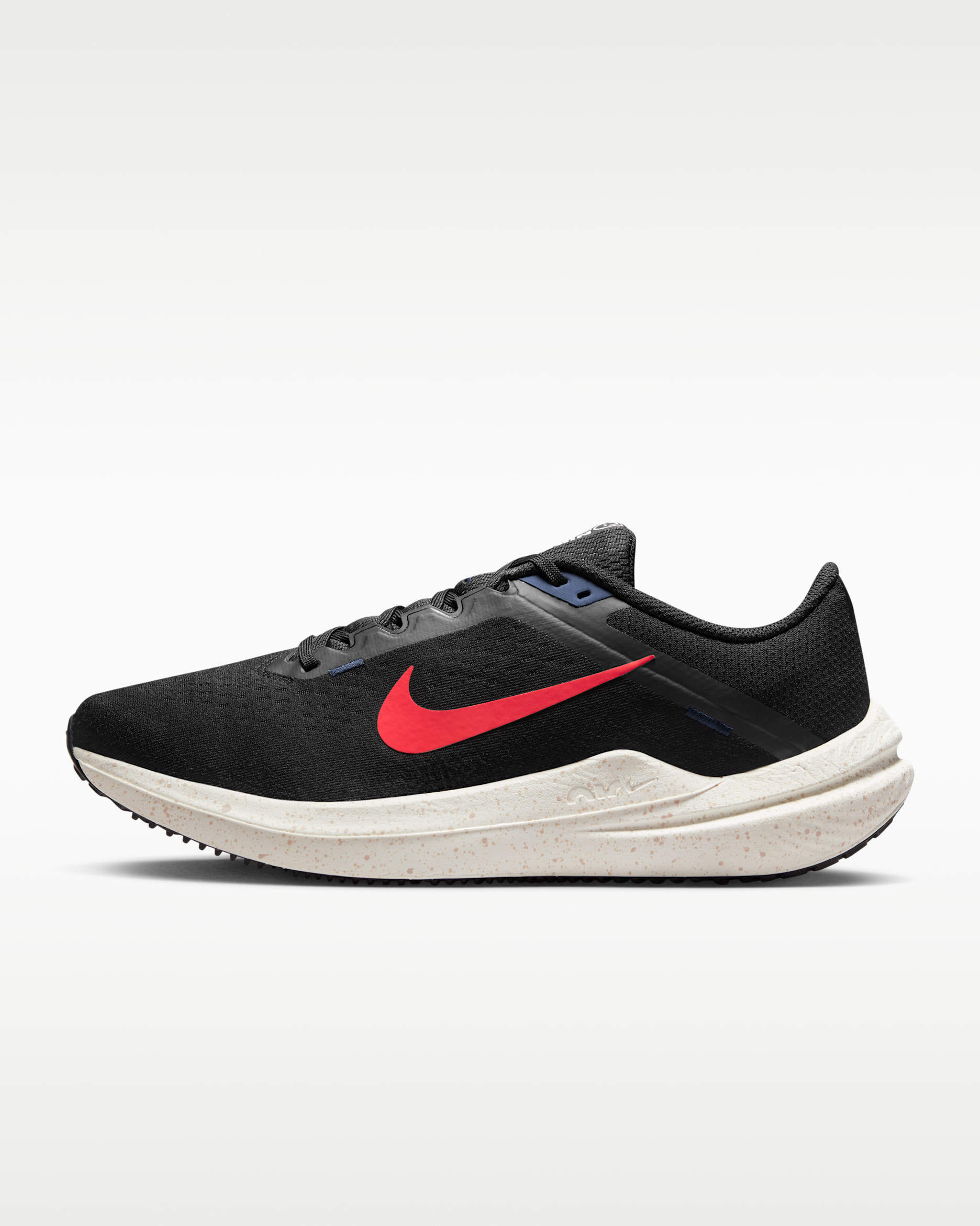 Nike Winflo 10 Men's Road Running Shoes - Black/Obsidian/Sail/Bright Crimson