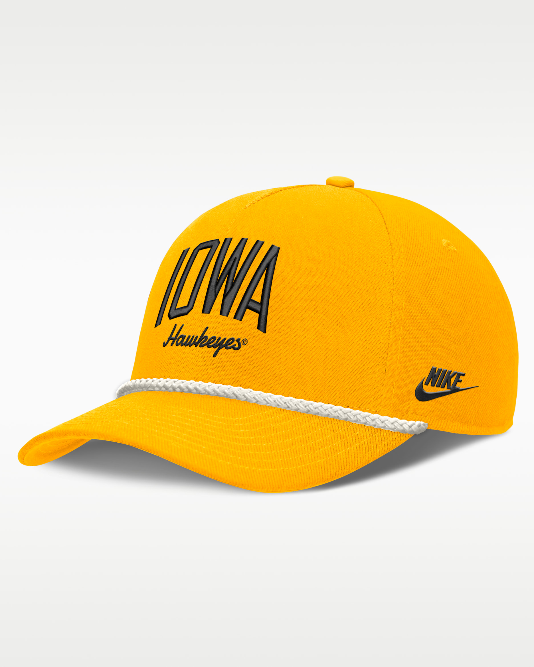 Iowa Legacy Letter Rise Men's Nike Dri-FIT College A-Frame Adjustable Hat - Gold