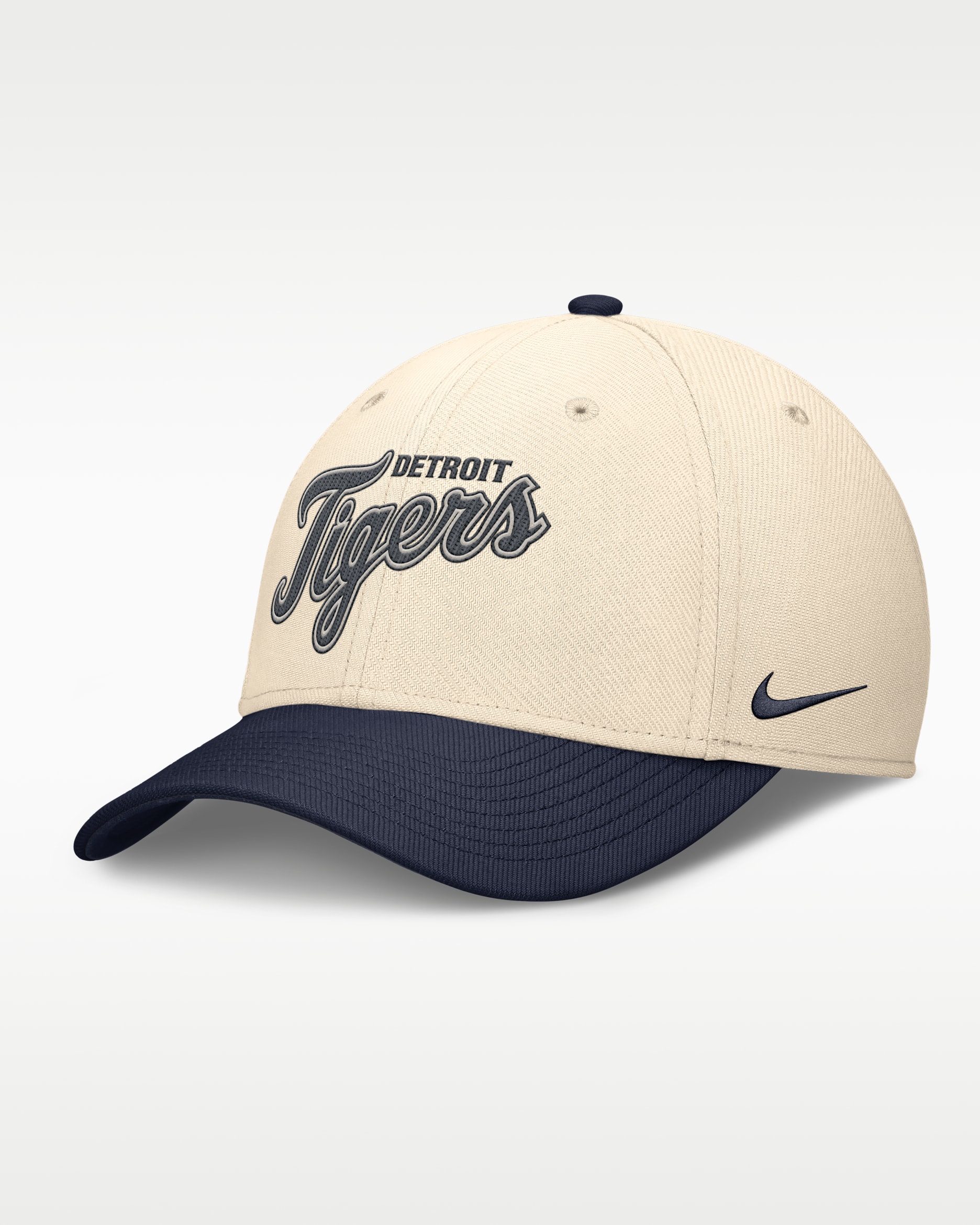 Detroit Tigers Statement Rise Swoosh Men's Nike Dri-FIT MLB Hat - Natural