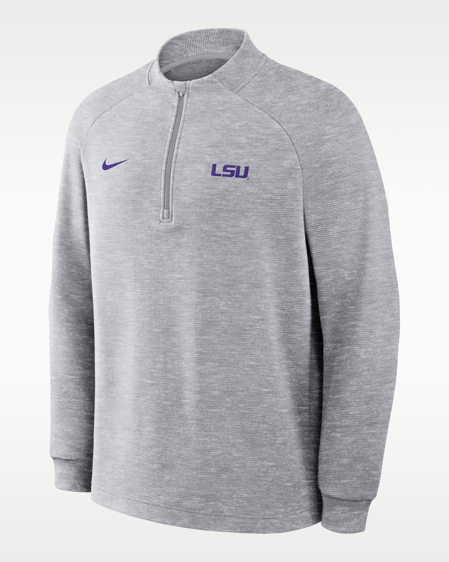 LSU Par Men's Nike Therma-FIT College Half-Zip Pullover - Grey