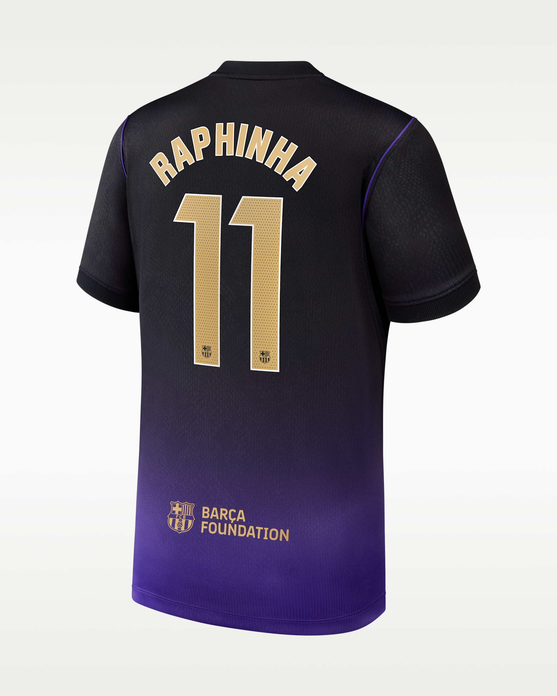 Raphinha Barcelona 2026/27 Stadium Away Kobe Big Kids' Nike Dri-FIT Soccer Jersey - Purple
