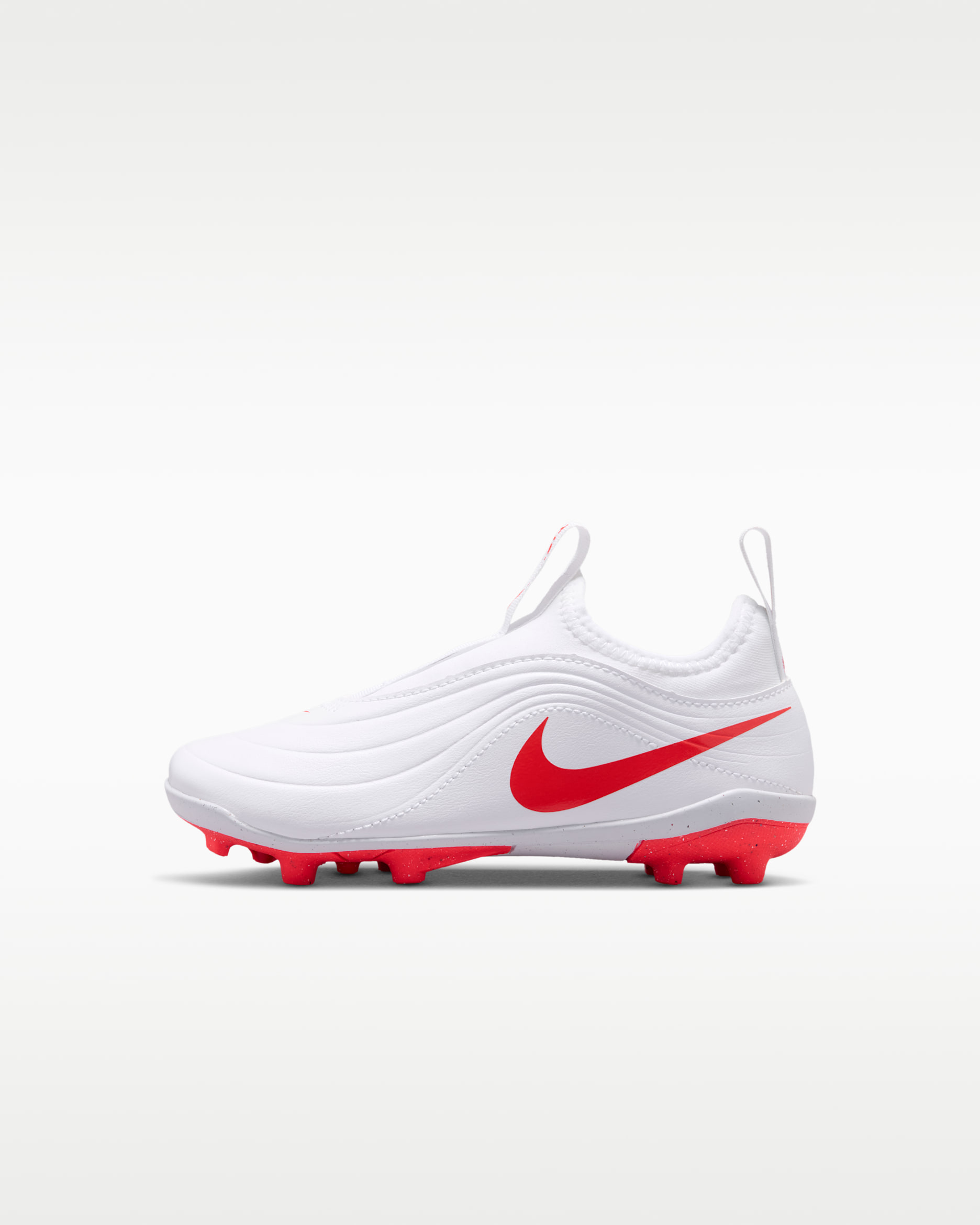 Nike Jr. Tiempo Maestro Club Flex Little Kids' Multi-Ground Low-Top Soccer Cleats - White/Bright Crimson/Blur