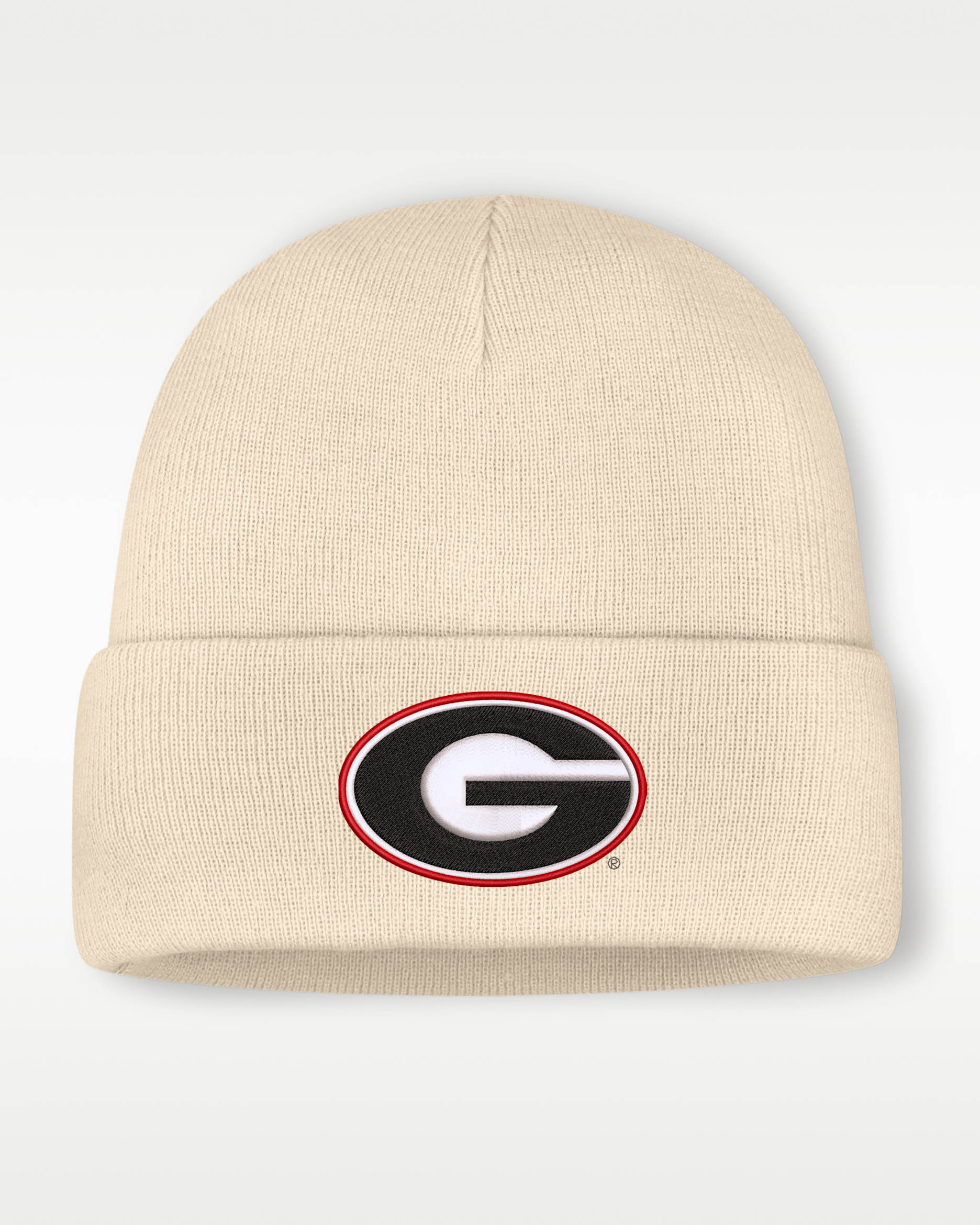 Georgia Men's Nike College Cuffed Beanie - Natural