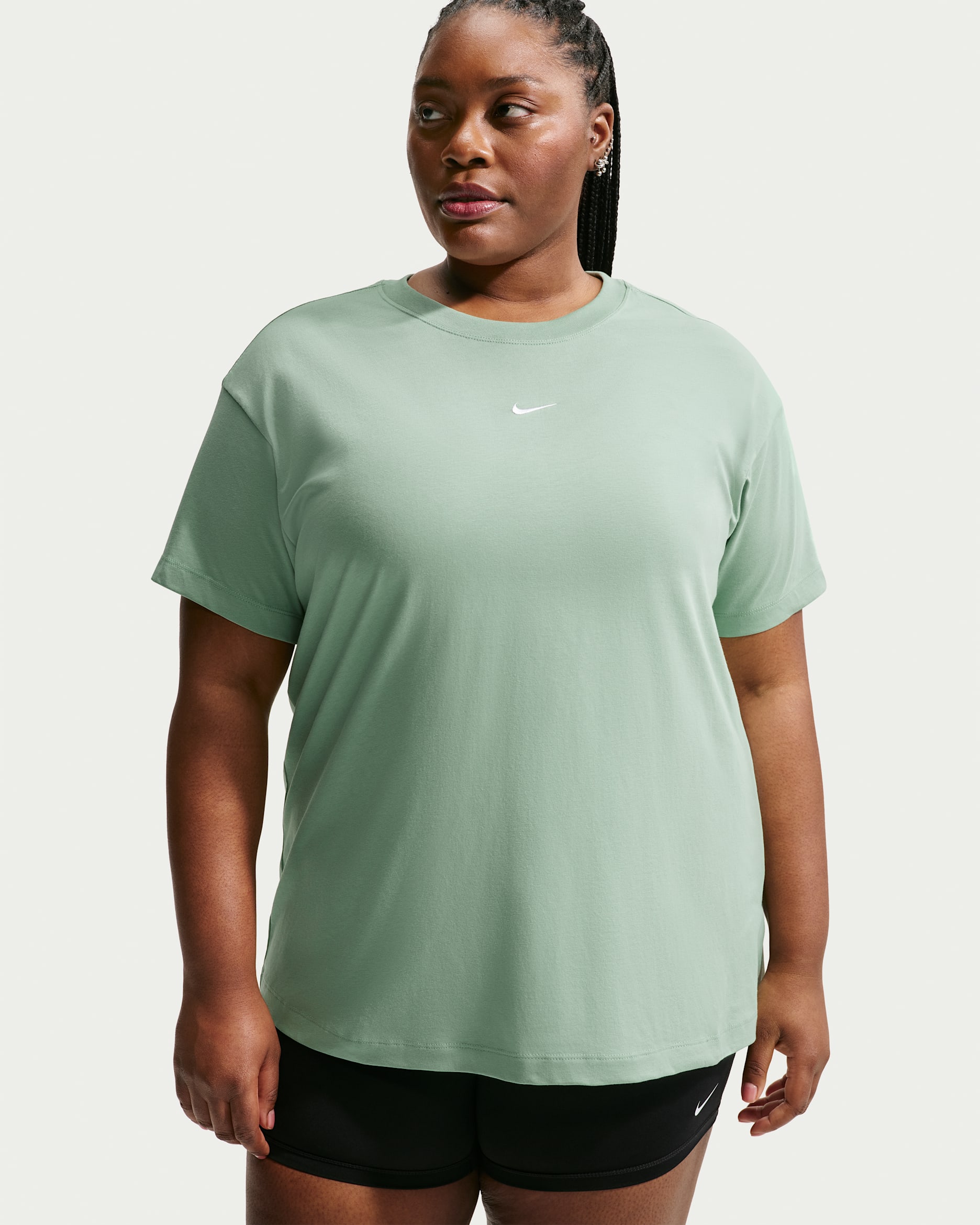 Nike Sportswear Classic Women's Oversized T-Shirt (Plus Size) - Steam/White