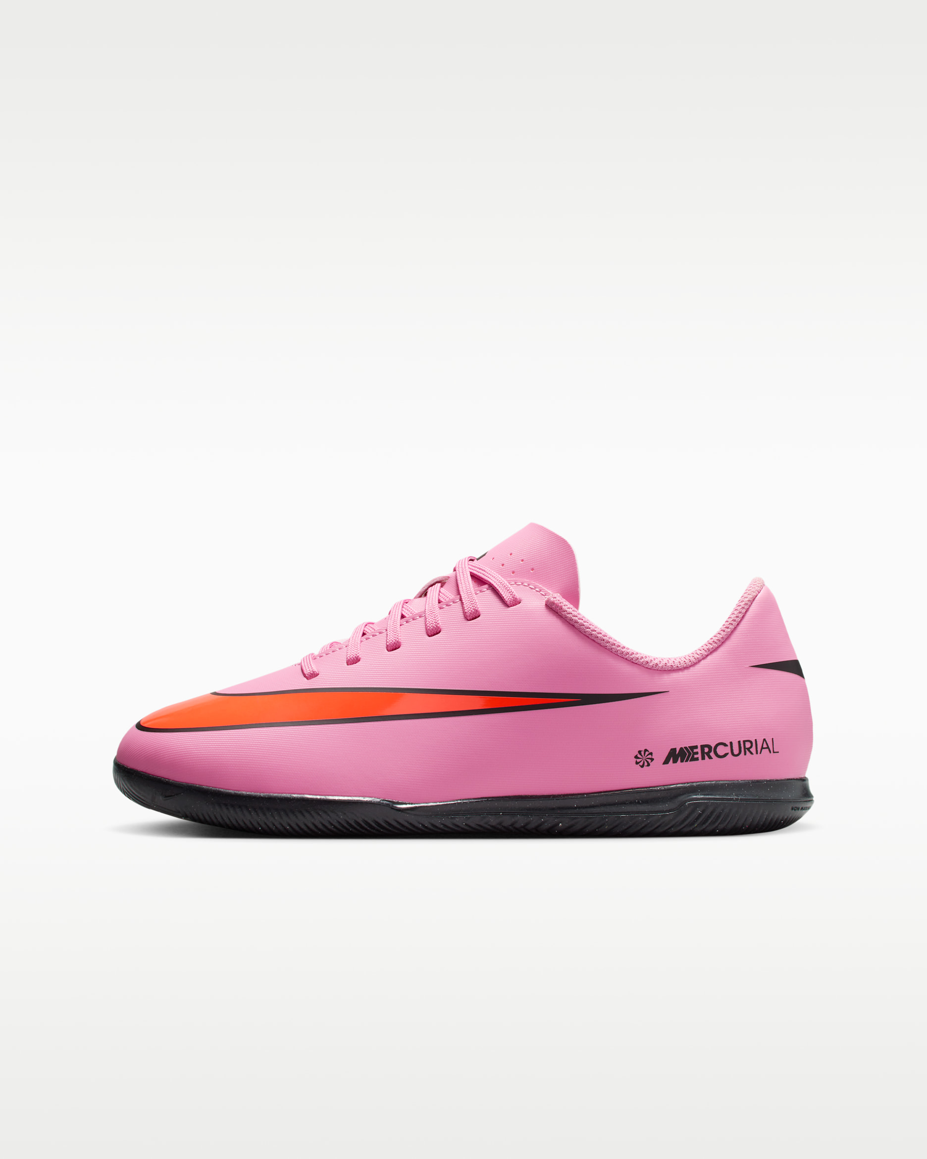 Nike Jr. Mercurial Vapor 16 Club Younger/Older Kids' Indoor Court Low-Top Football Shoes - Magic Flamingo/Total Crimson/Black